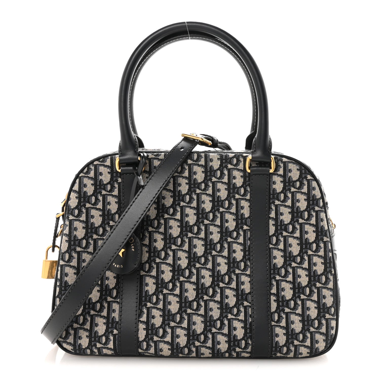 Christian Dior Oblique Large D-Vibe Bowling Bag Navy 1881671