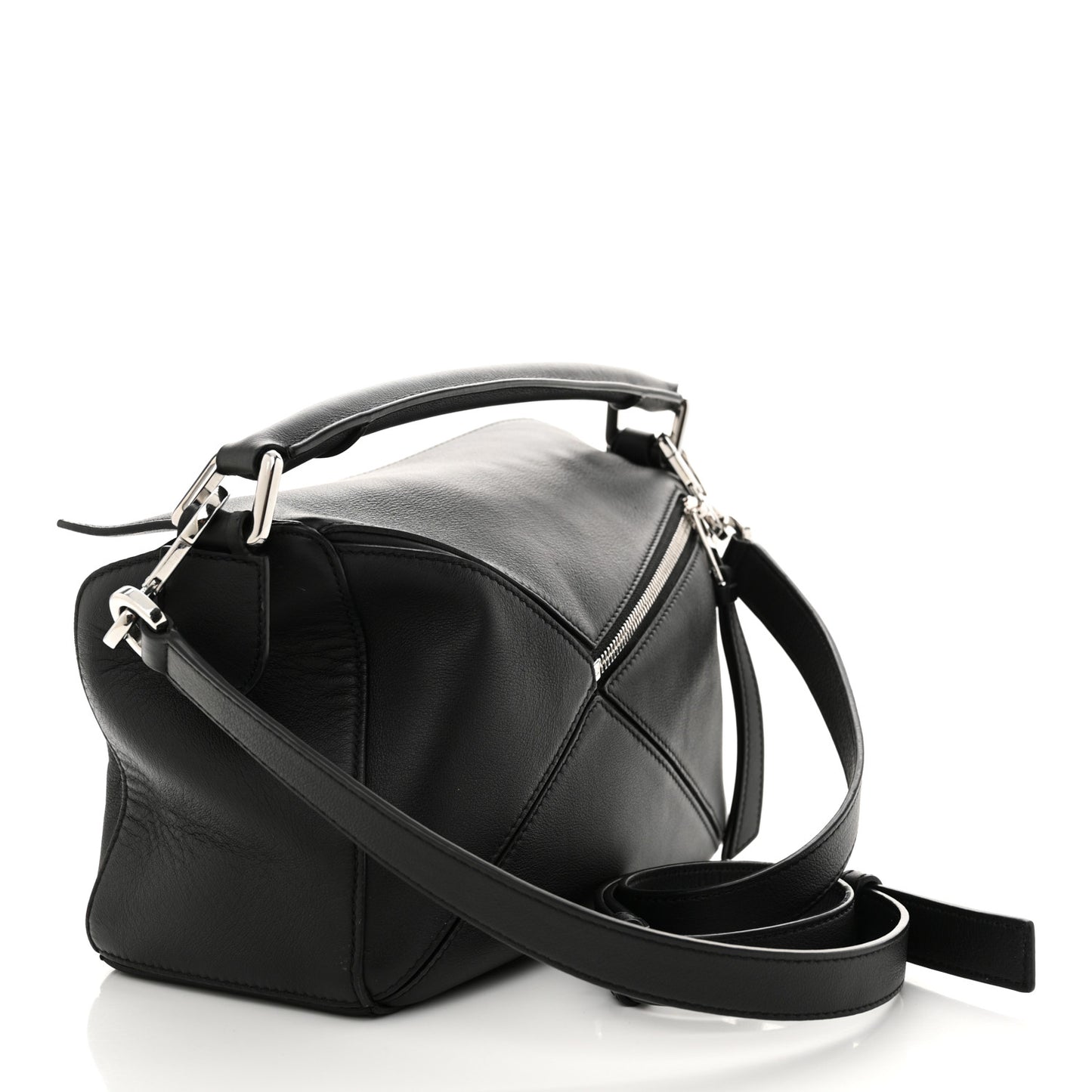 Calfskin Small Puzzle Bag Black