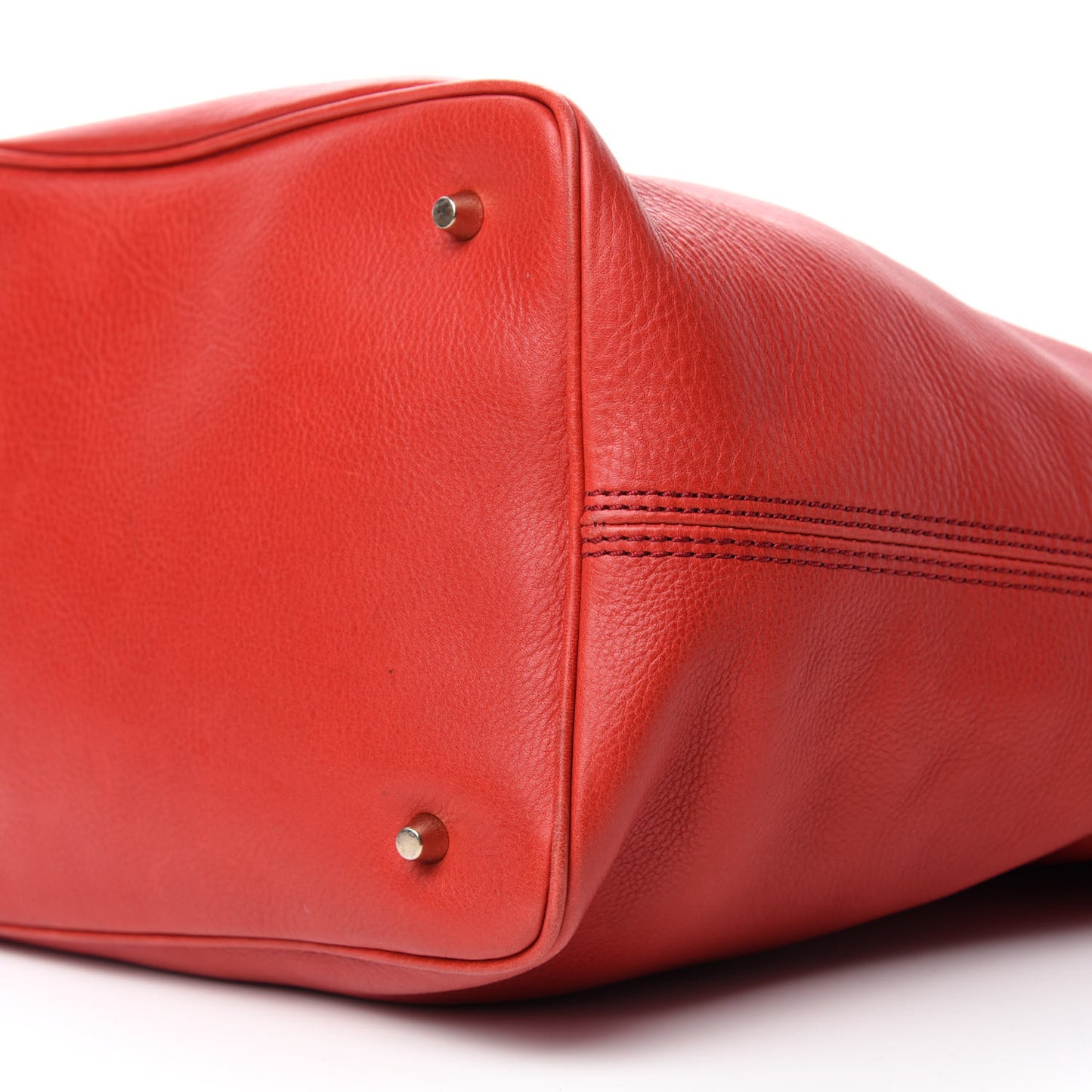 Grainy Calfskin Medium Ashby Hobo Cadmium Red