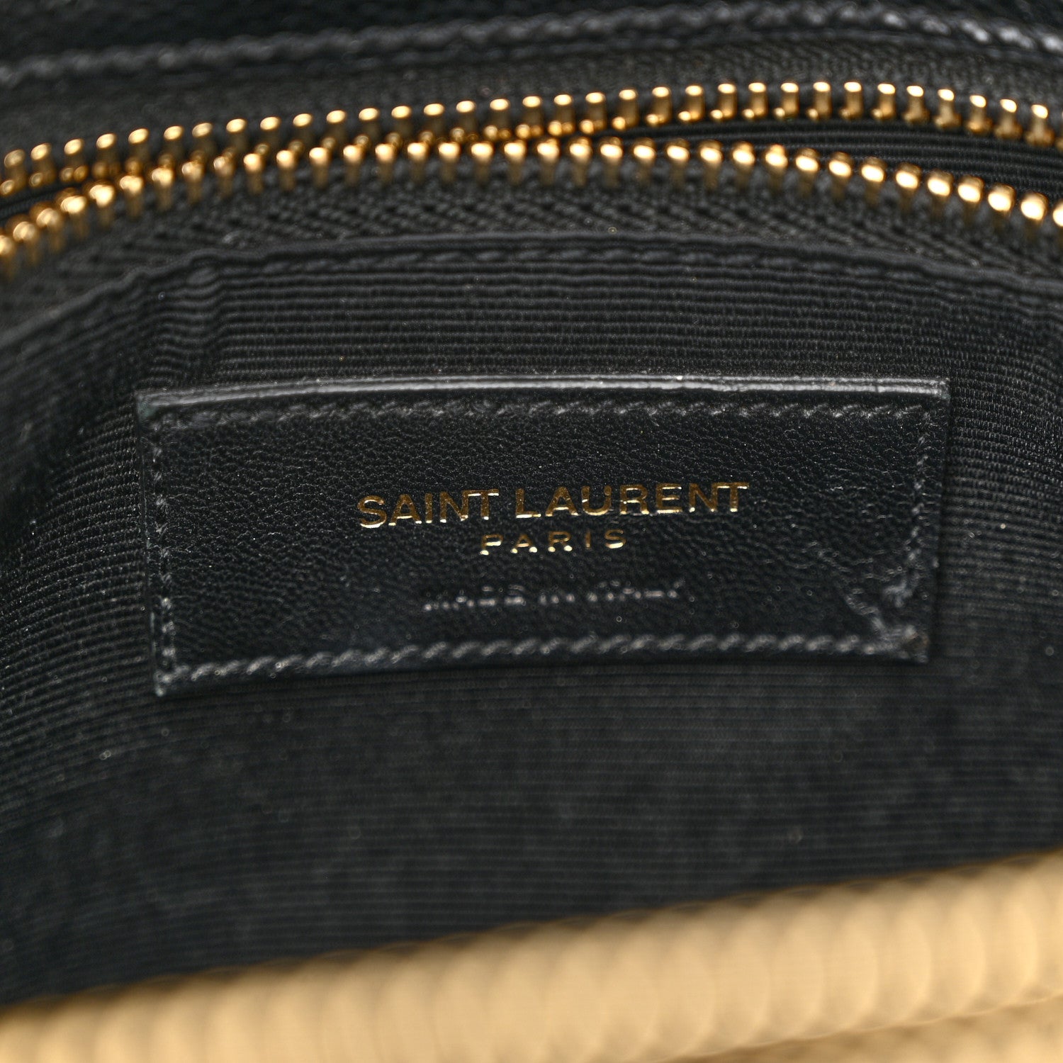 Saint Laurent Grain De Poudre Matelasse Chevron Monogram Shopping Bag Black 6 of 14