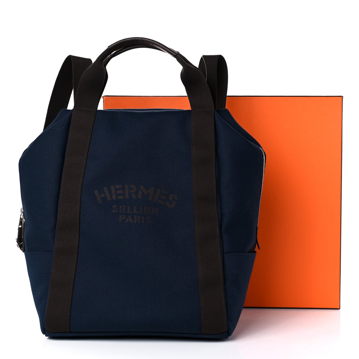 Toile Groom School Backpack Bleu Navy Feu