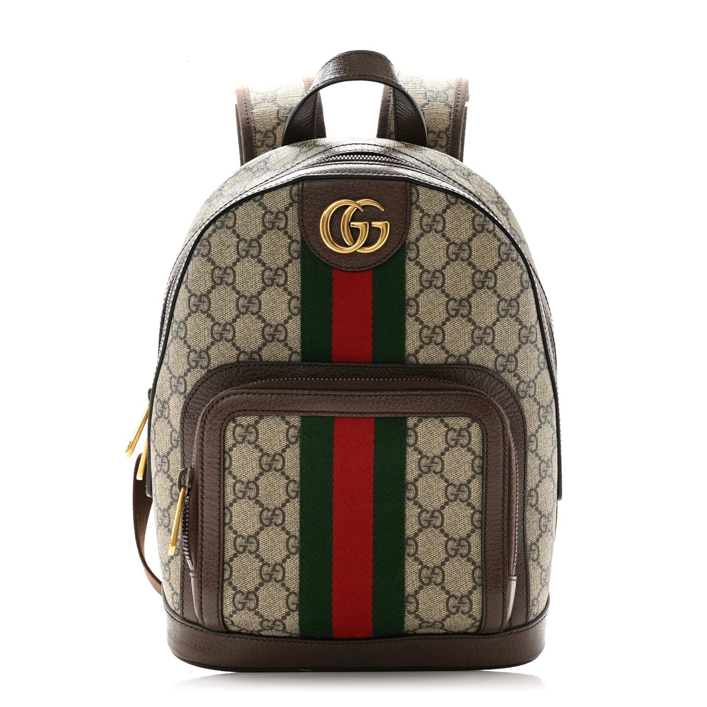 GG Supreme Monogram Calfskin Web Small Ophidia Day Backpack Beige Ebony New Acero