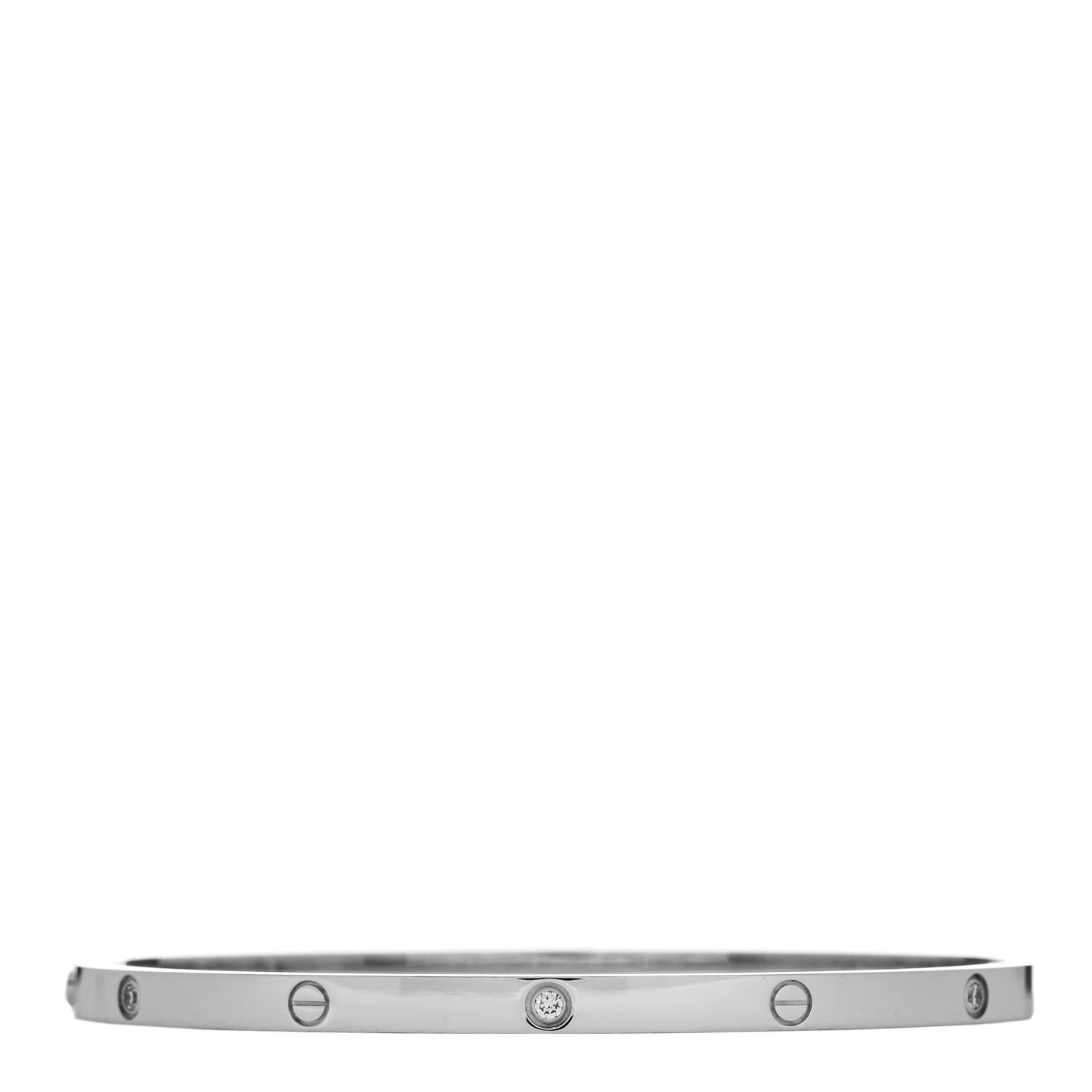 18K White Gold 6 Diamond Small LOVE Bracelet 18