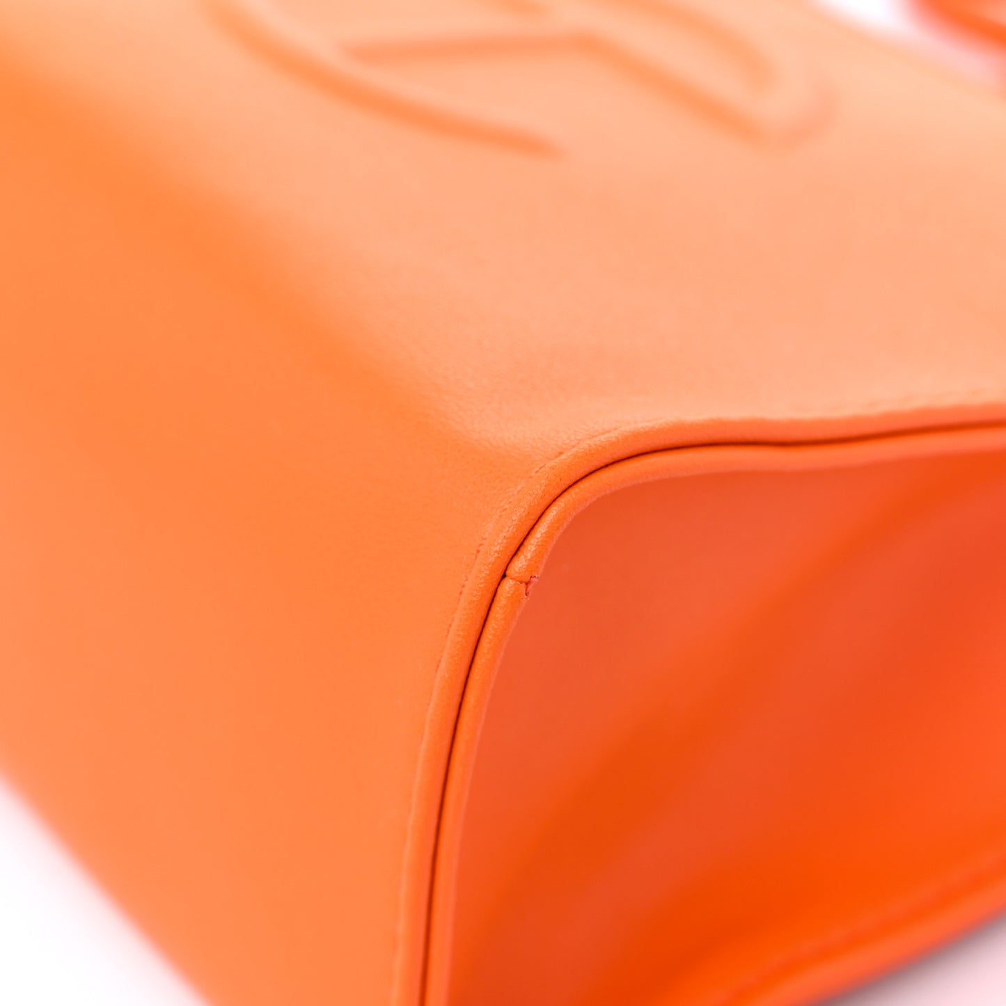 Vegan Leather Small Shopping Bag Orange