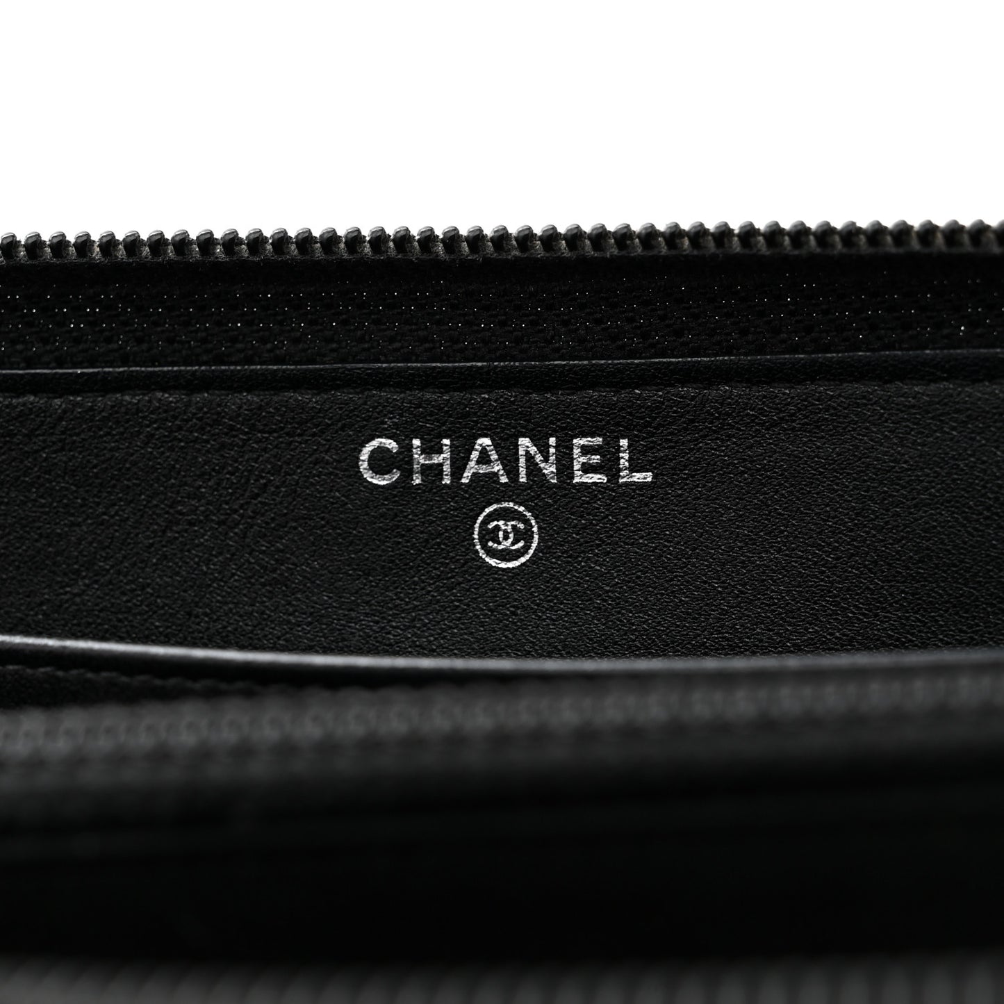 Caviar Large Timeless CC Zip Around Wallet Black