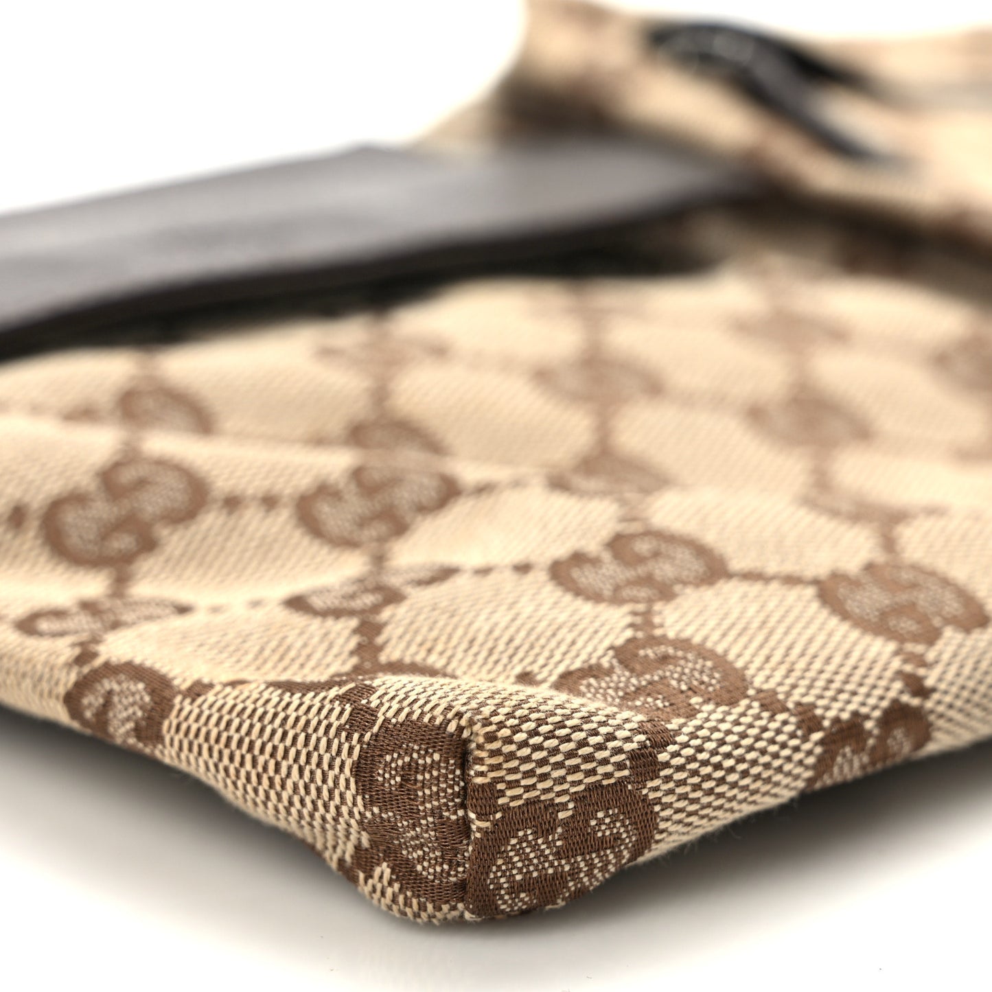 GG Monogram Double Pocket Belt Bag Dark Brown