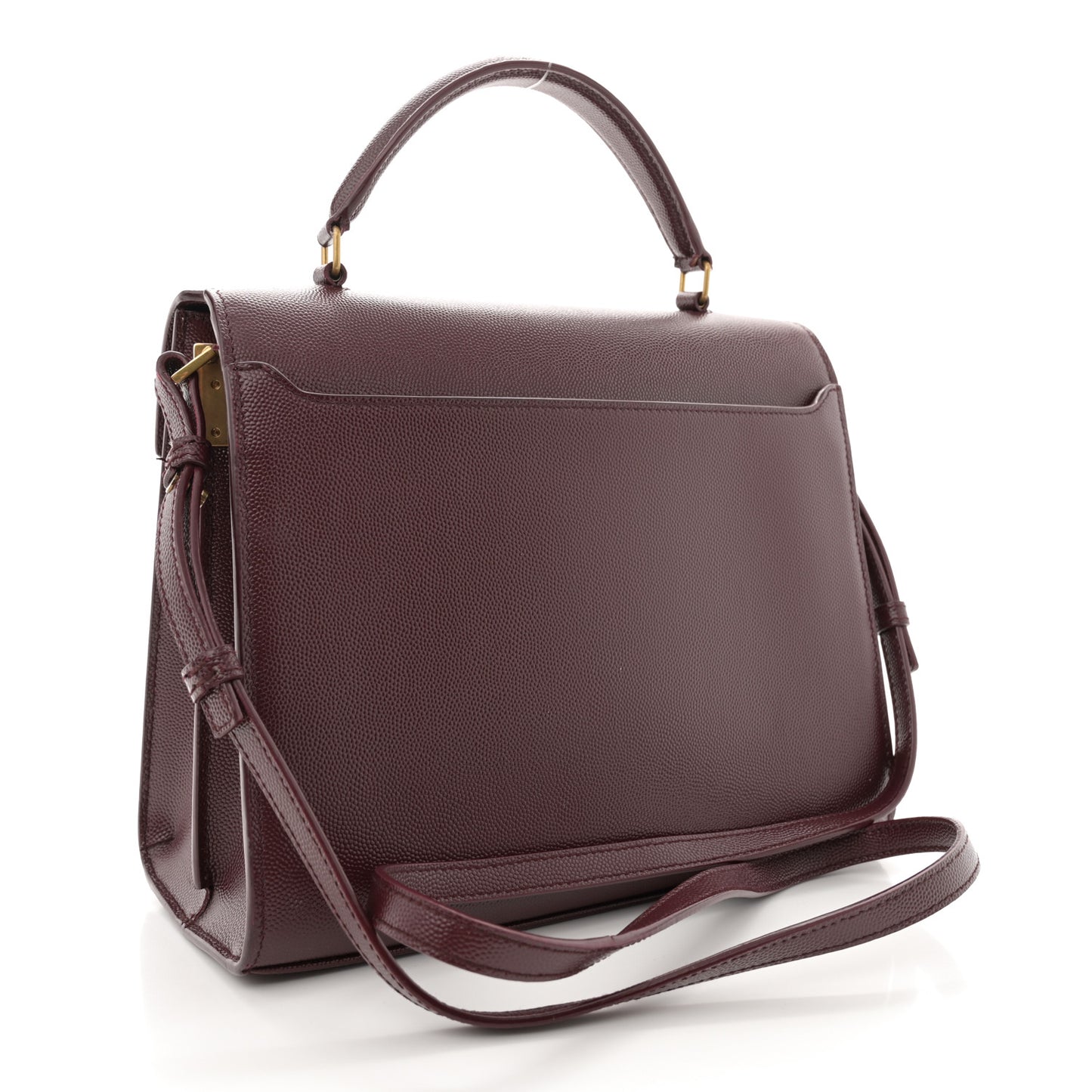 Grain de Poudre Medium Classic Monogram Cassandra Top Handle Rouge Legion