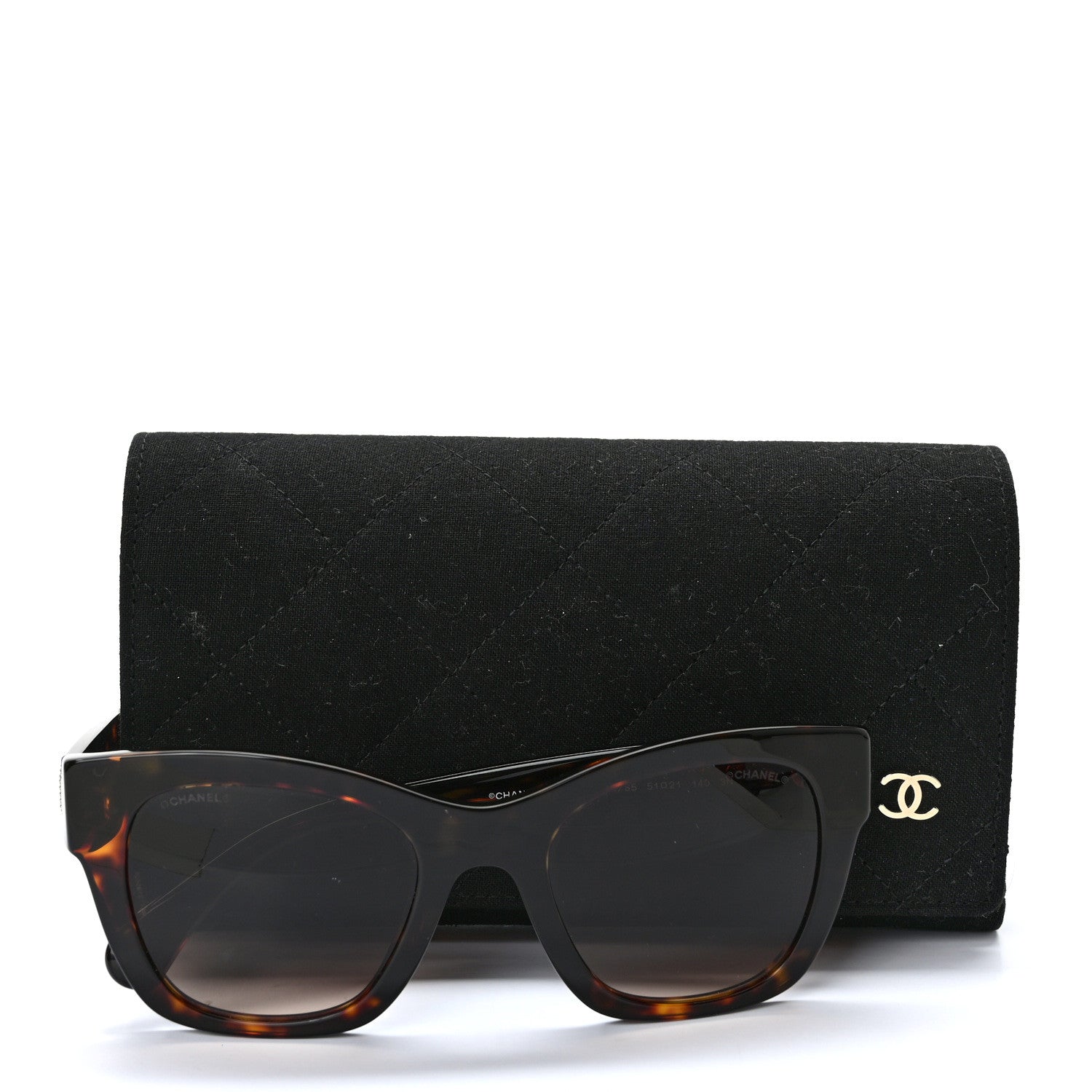 Chanel Acetate Square CC Sunglasses 5478 Tortoise 7 of 7