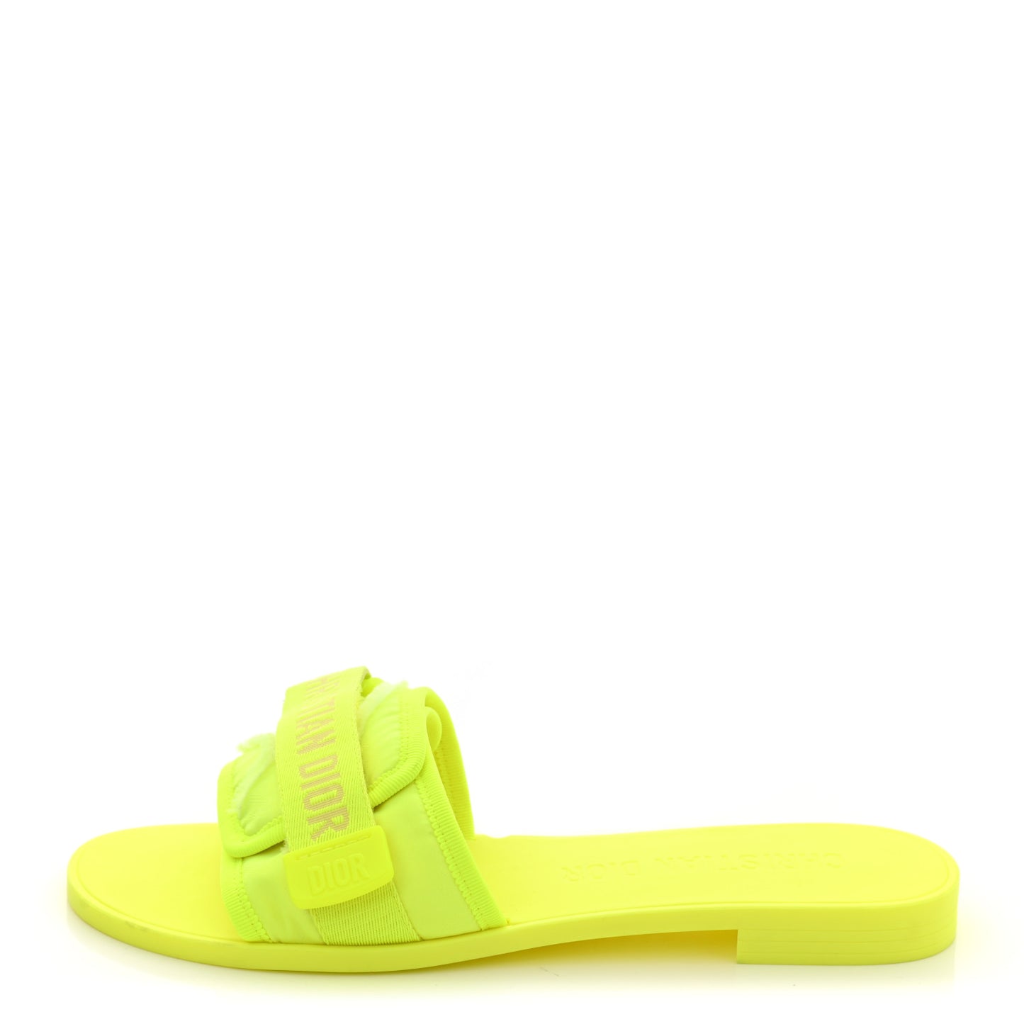 Technical Stretch Fabric Camouflage Dio(r)evolution Slide Sandals 40 Yellow Fluo