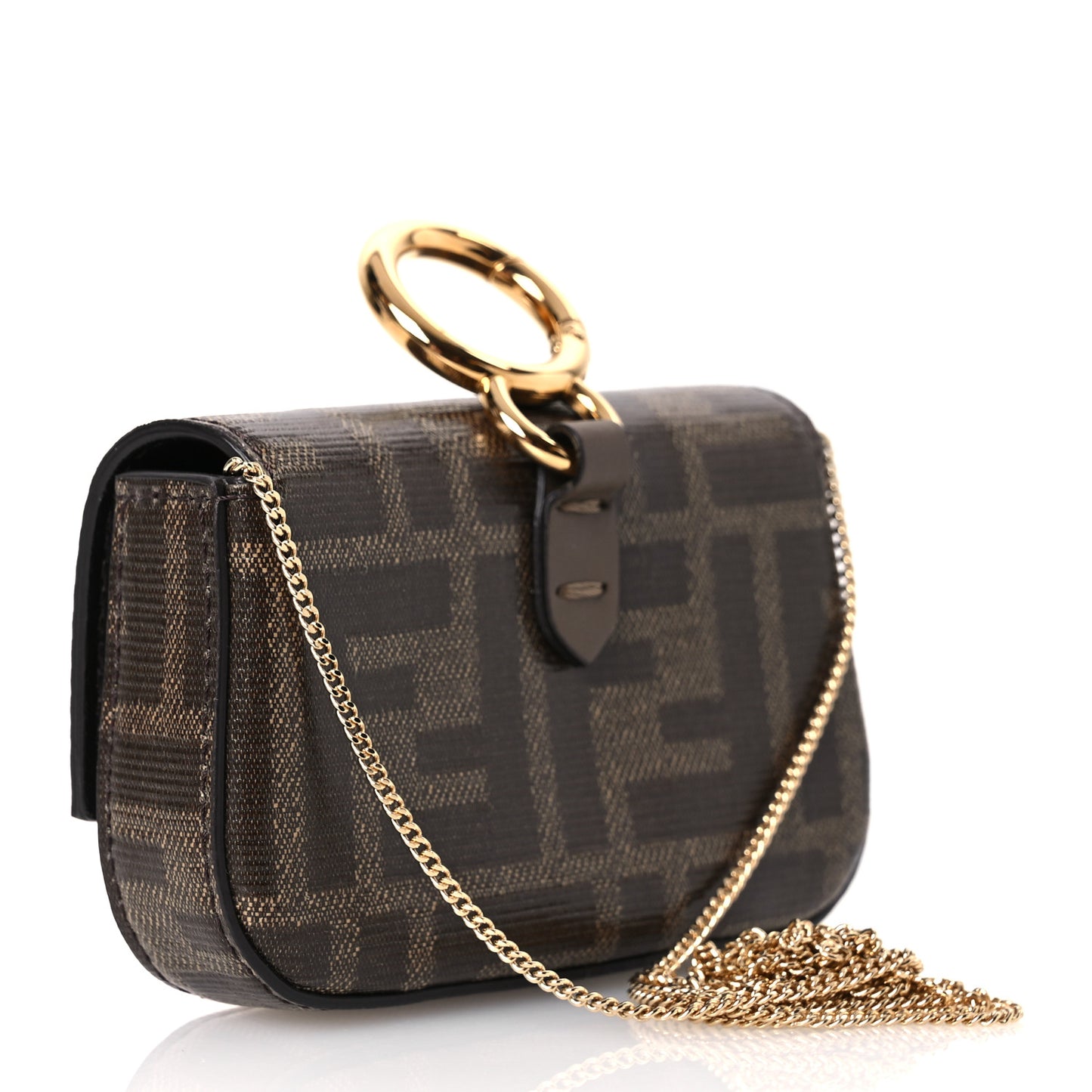 Glazed Fabric FF 1974 Nano Baguette Charm Mogano Panna