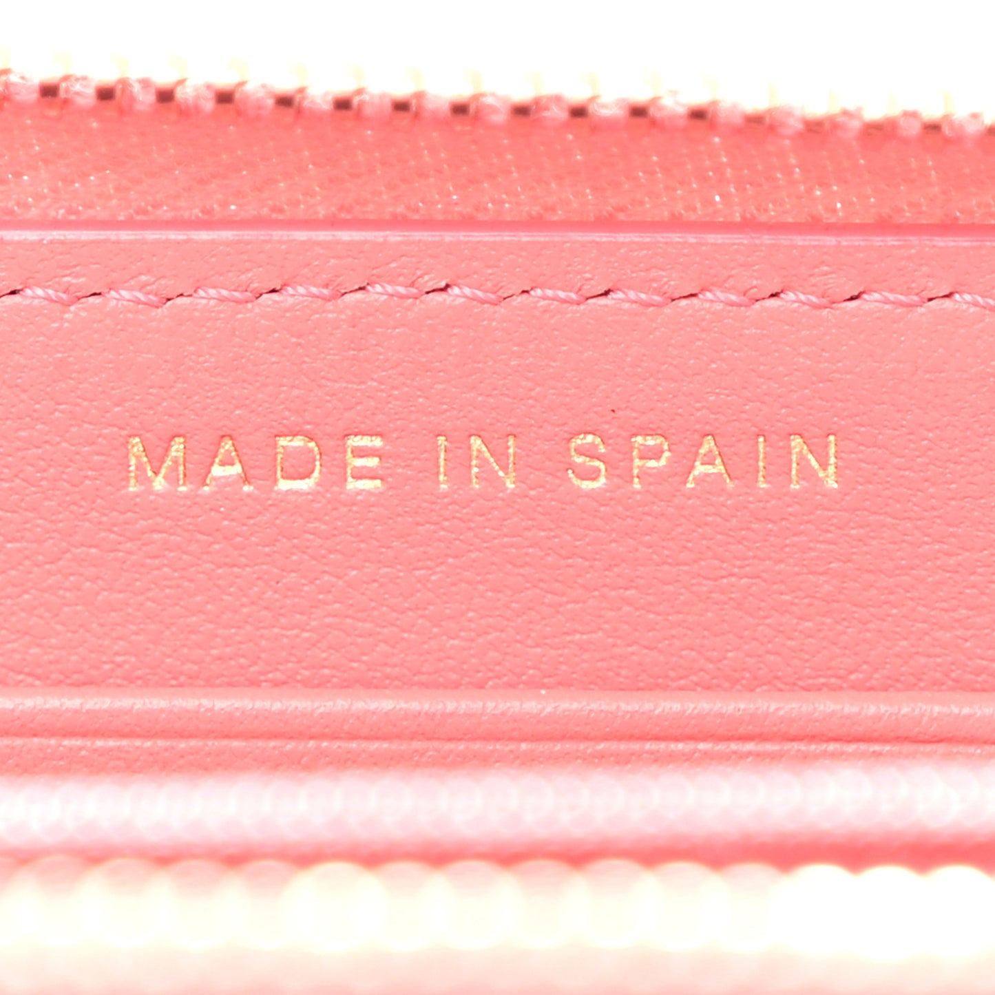 Caviar Quilted Medium Zip Around Wallet Dark Pink