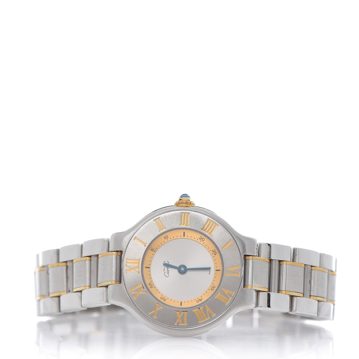 Stainless Steel 18K Yellow Gold 28mm Must De 21 Quartz Watch