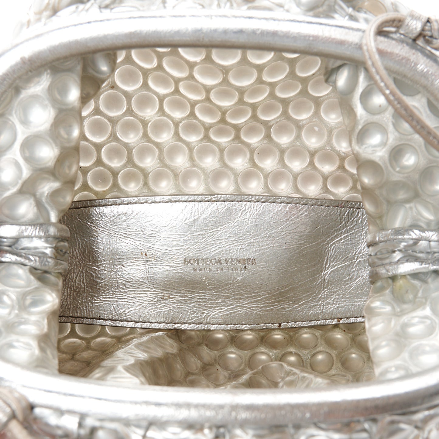 Metallic Fabric Bubble Wrap The Mini Pouch Silver