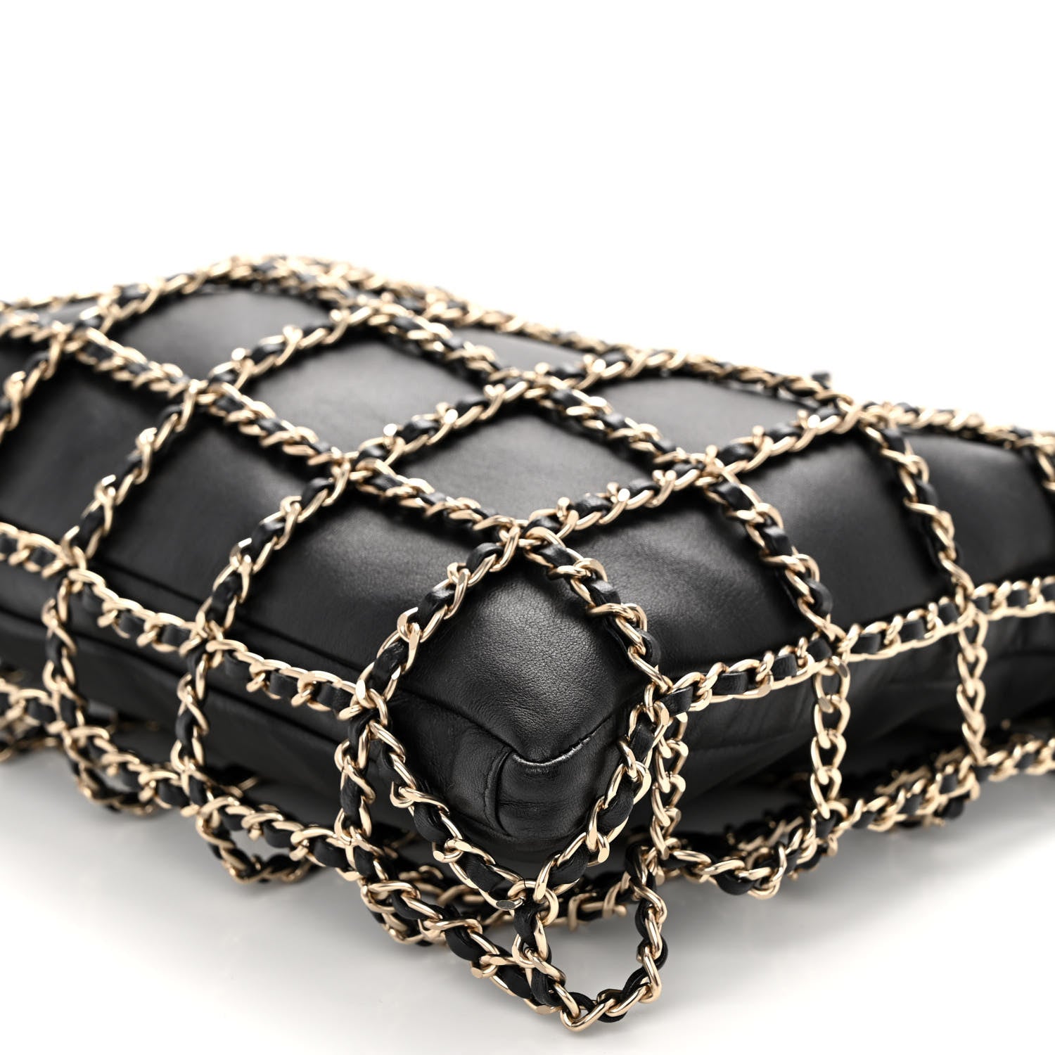 Chanel Lambskin Large Shopping Chain Tote Black 9 of 9