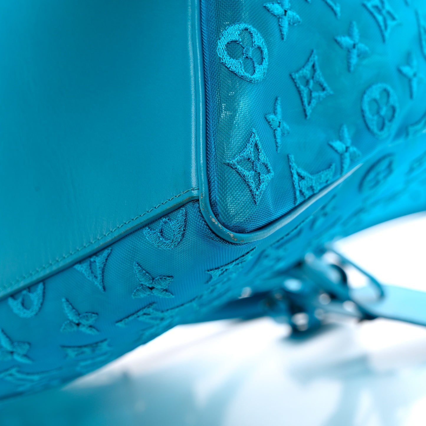Monogram See Through Keepall Triangle Bandouliere 50 Turquoise
