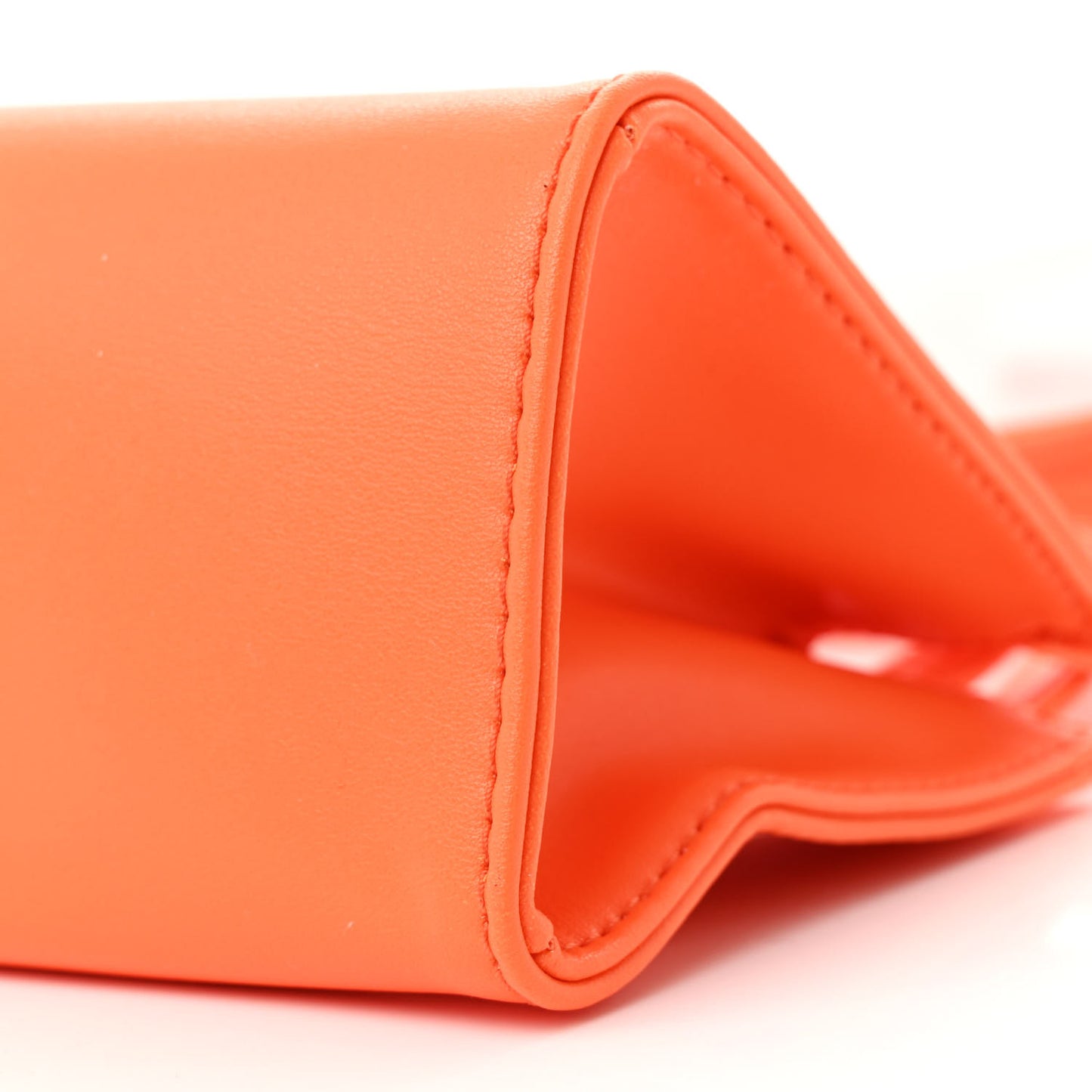Vegan Leather Small Shopping Bag Orange