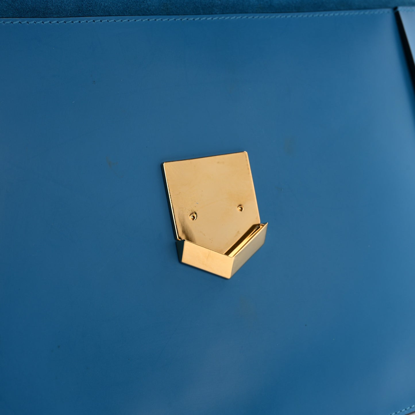 Calfskin Lockett Envelope Clutch Robot Blue