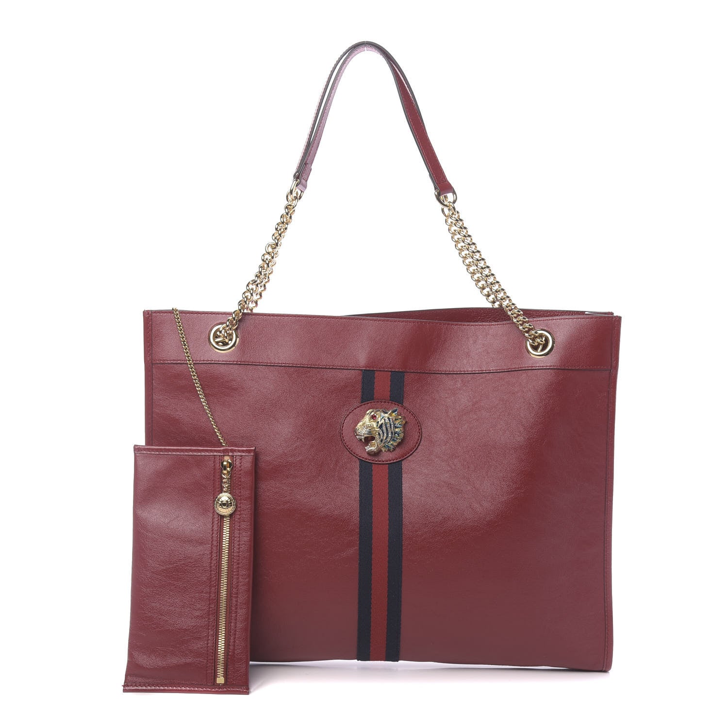 Gucci Calfskin Large Rajah Chain Tote Romantic Cherry 1 of 10