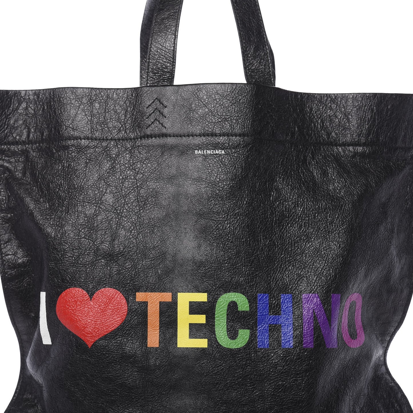 Agneau I Love Techno Supermarket Shopper L Black Multicolor