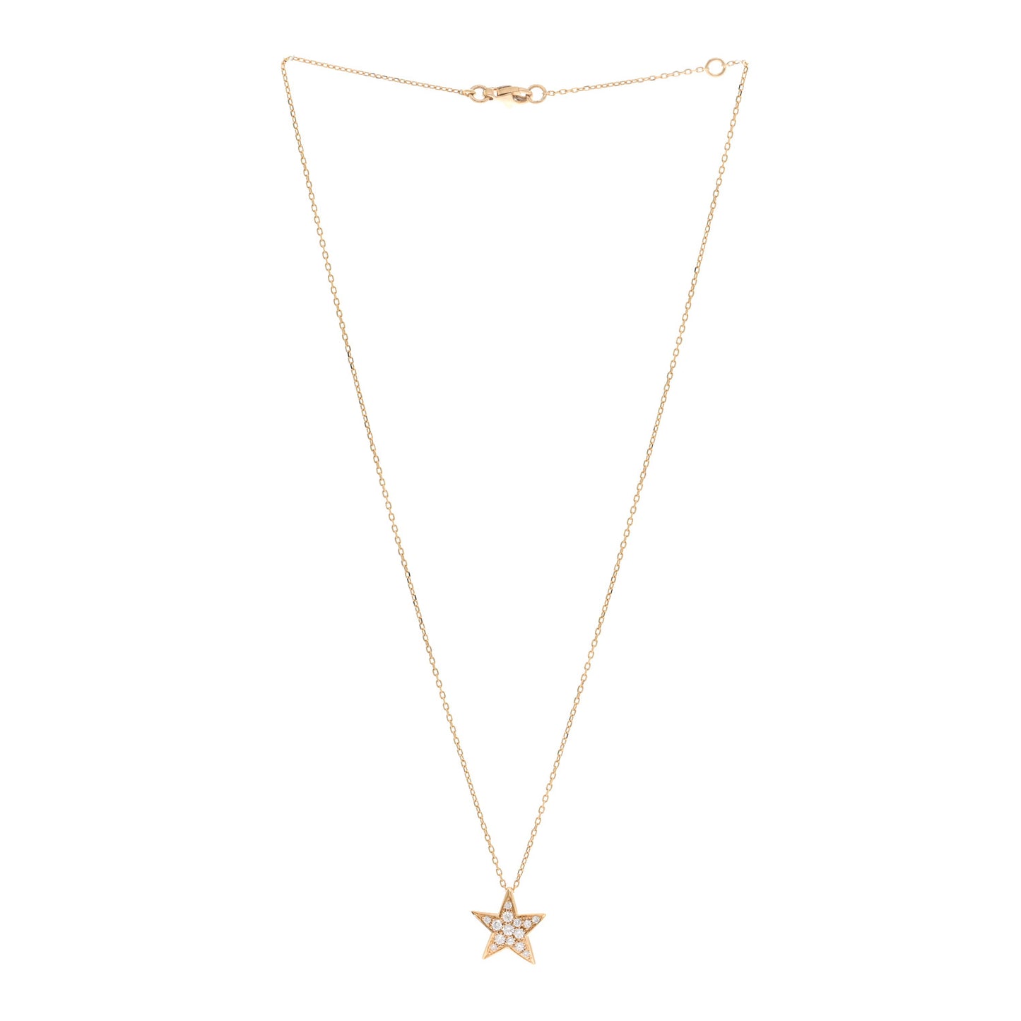 18K Yellow Gold Diamond Small Comete Geode Pendant Necklace
