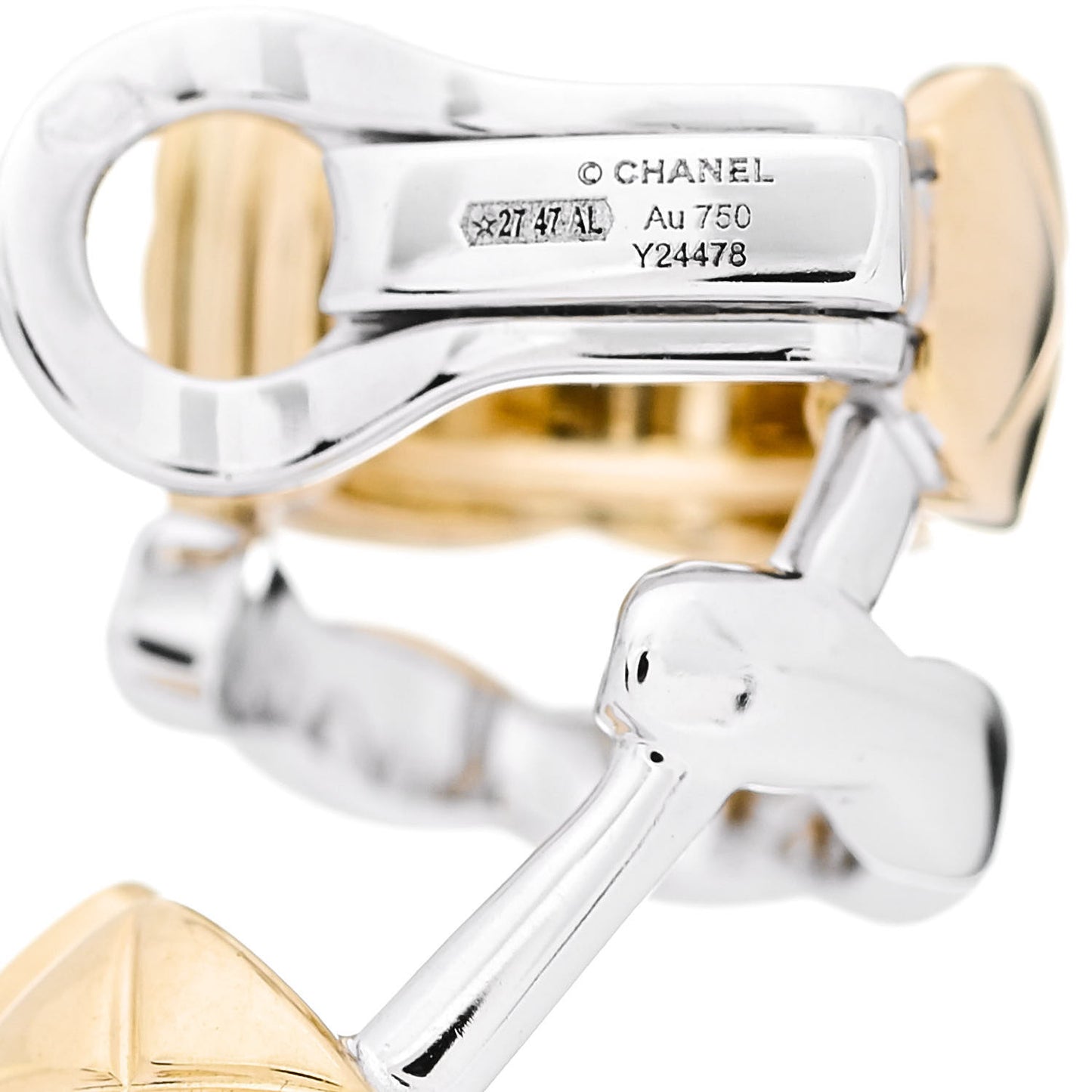 18K Yellow White Gold Diamond Coco Crush Earrings