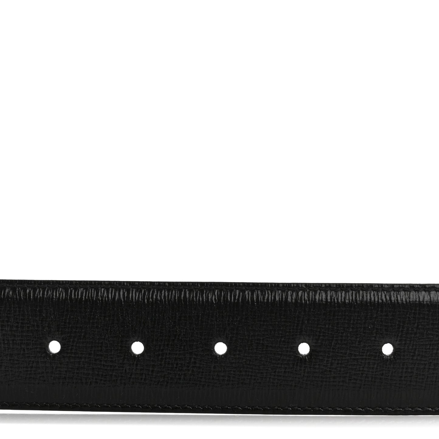 Azalea Calfskin Enamel Monochrome Double G 40mm Belt 85 34 Black