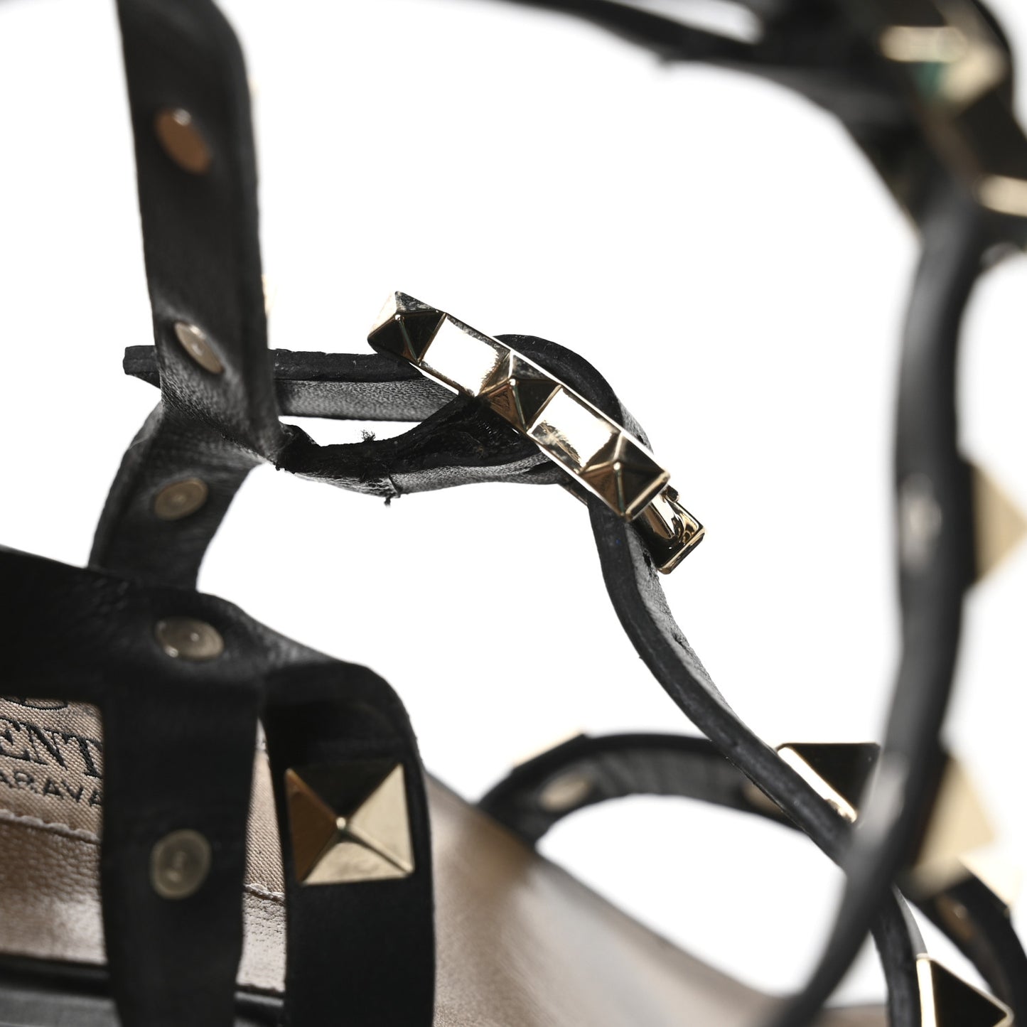 Calfskin Rockstud 60mm City Sandals 39 Black