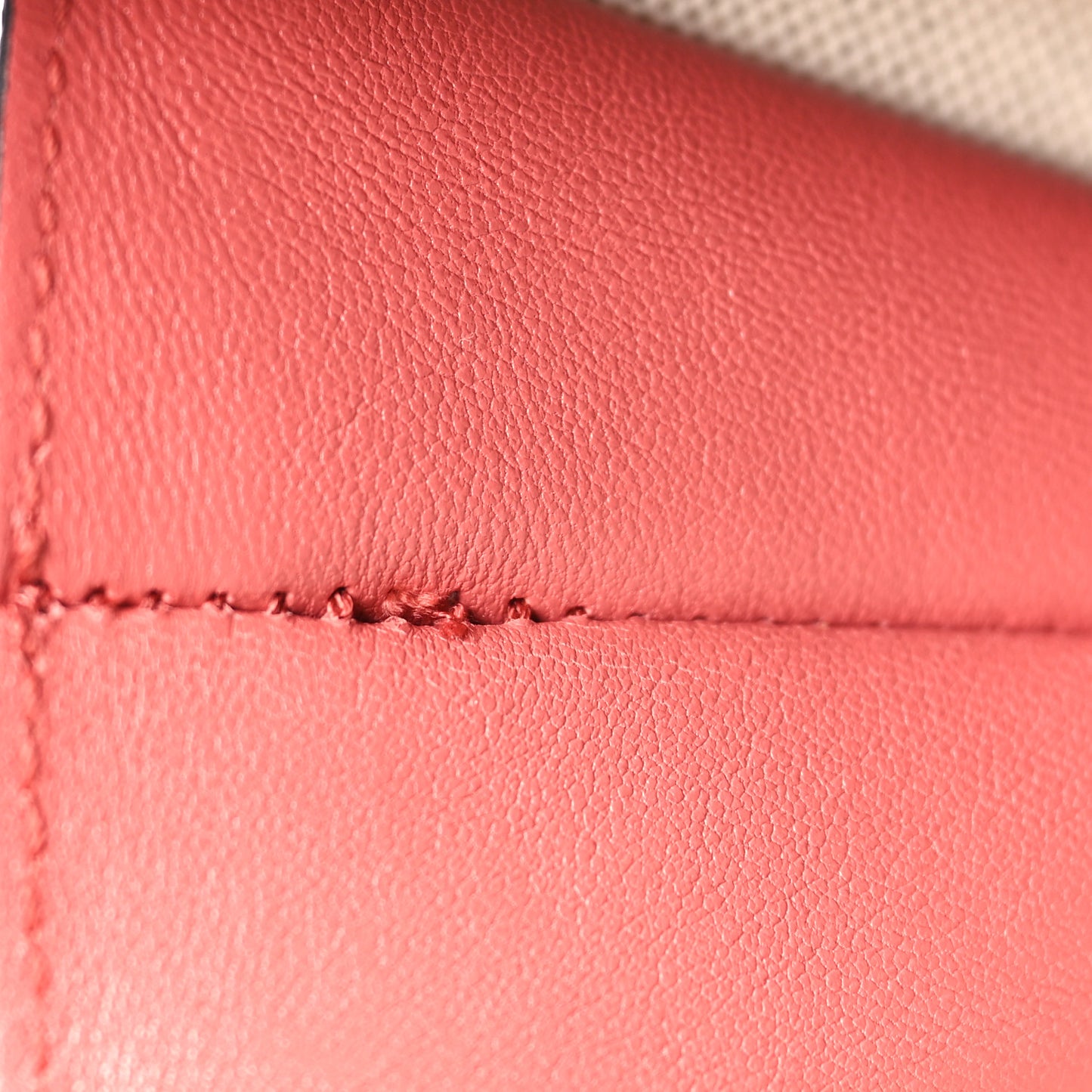 Sakai Be Green Calfskin Diagonal Stitched Blondie Top Handle Bag Pink