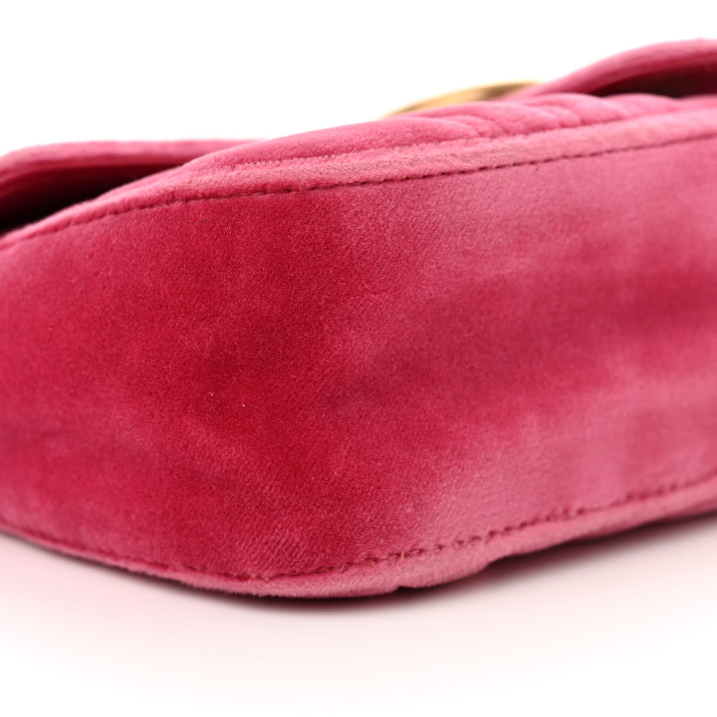 Velvet Matelasse Mini GG Marmont Shoulder Bag Light Raspberry Rose
