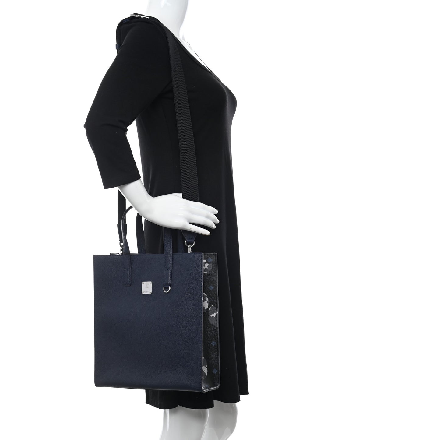 Calfskin Small Portuna Tote Black