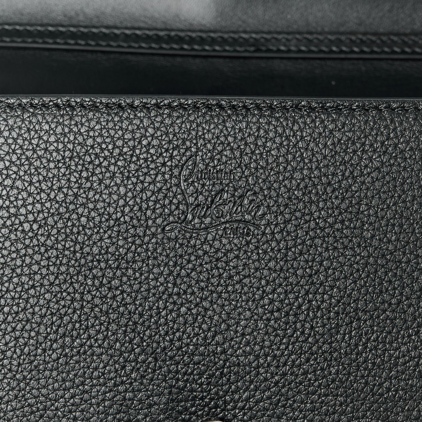 Calfskin Spikes Loubinthesky Paloma Clutch Black
