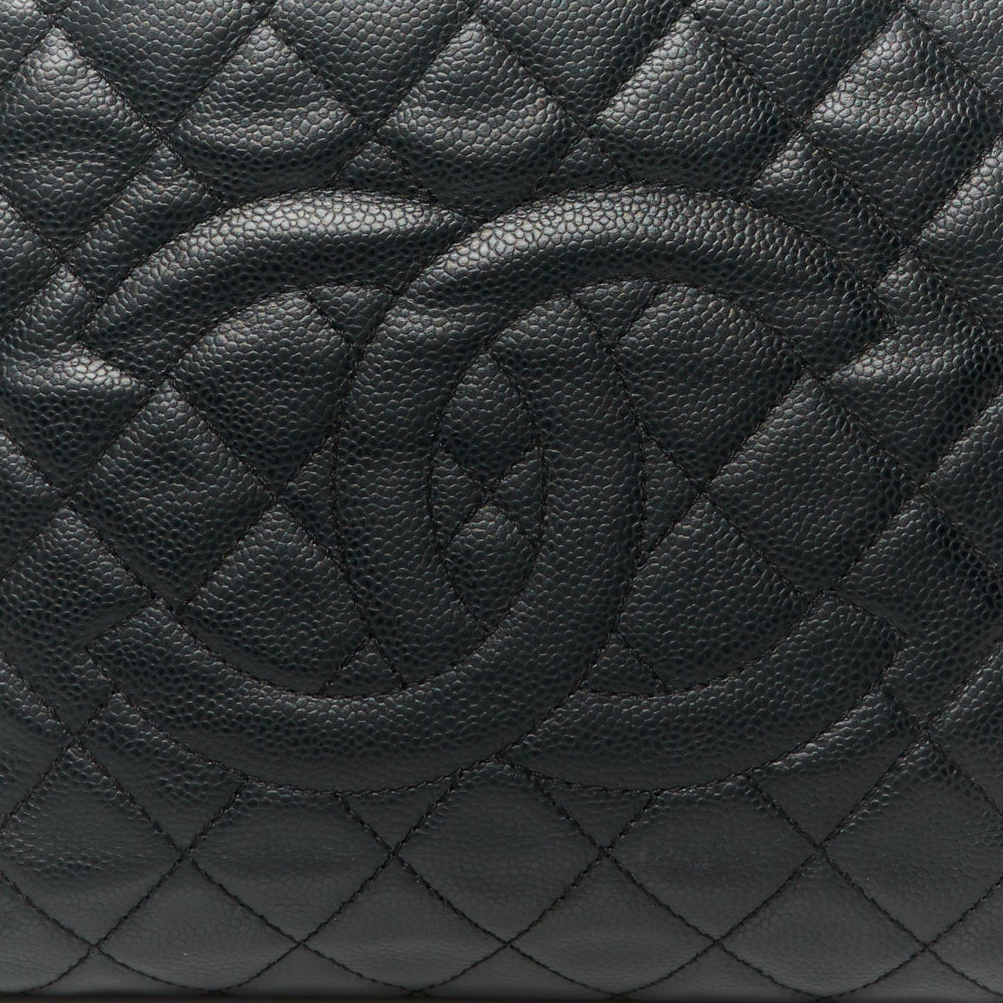 Caviar Quilted Grand Shopping Tote GST Black