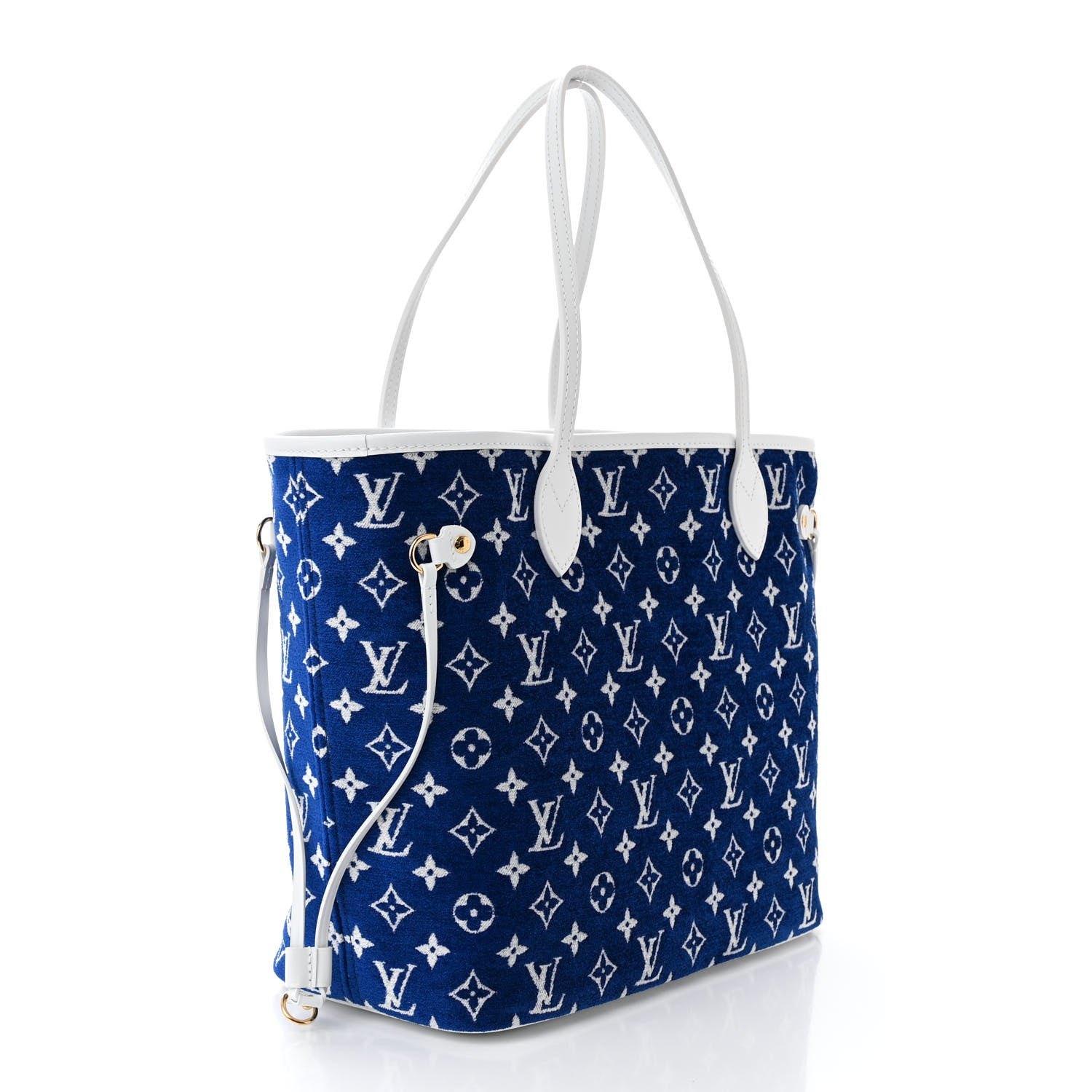 Louis Vuitton Jacquard Velvet Monogram LV Match Neverfull MM Bleu 4 of 11