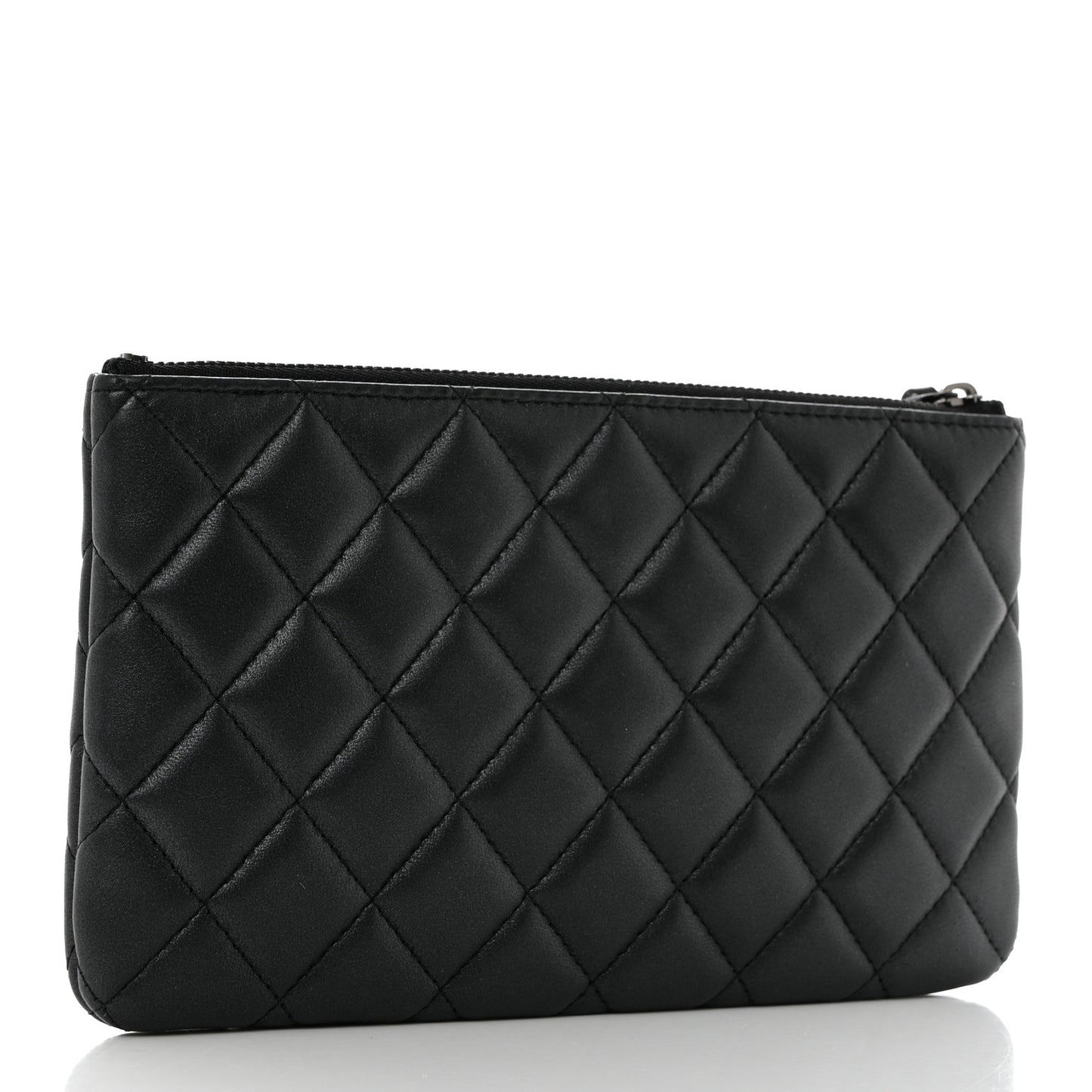 Lambskin Quilted Cosmetic Case So Black