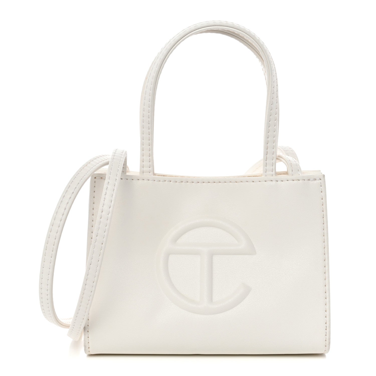Telfar Vegan Leather Small Shopping Bag White 1828278 – FASHIONPHILE