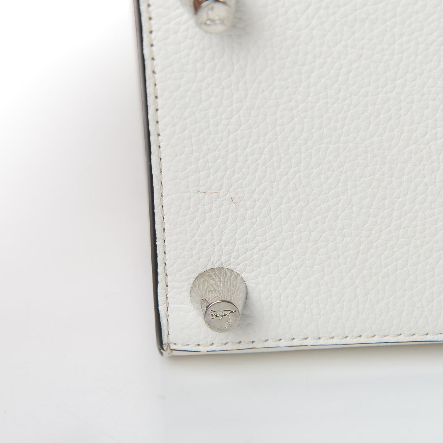 Calfskin Empire Studded Medium Paloma Snow