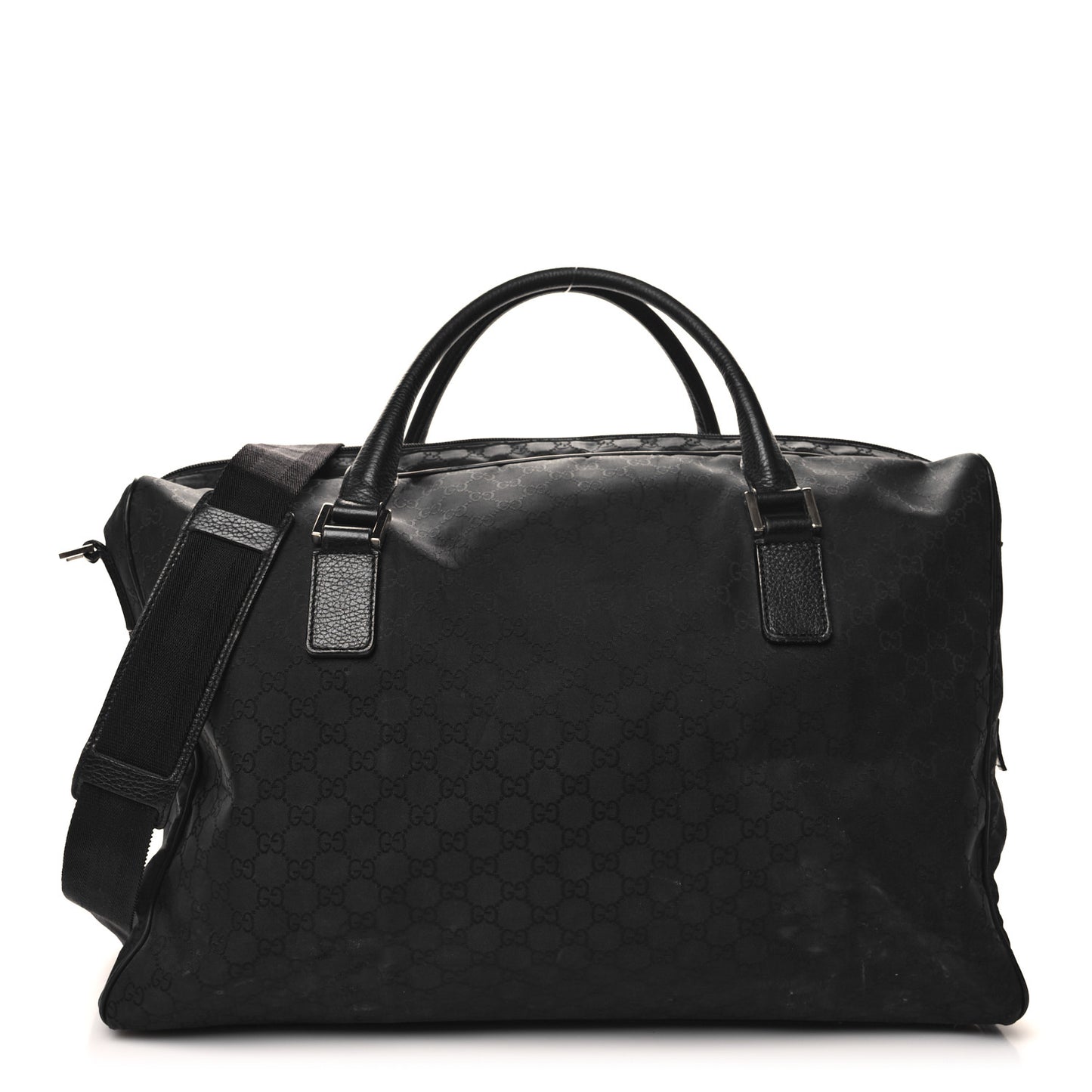 Nylon Monogram Large Duffle Bag Black