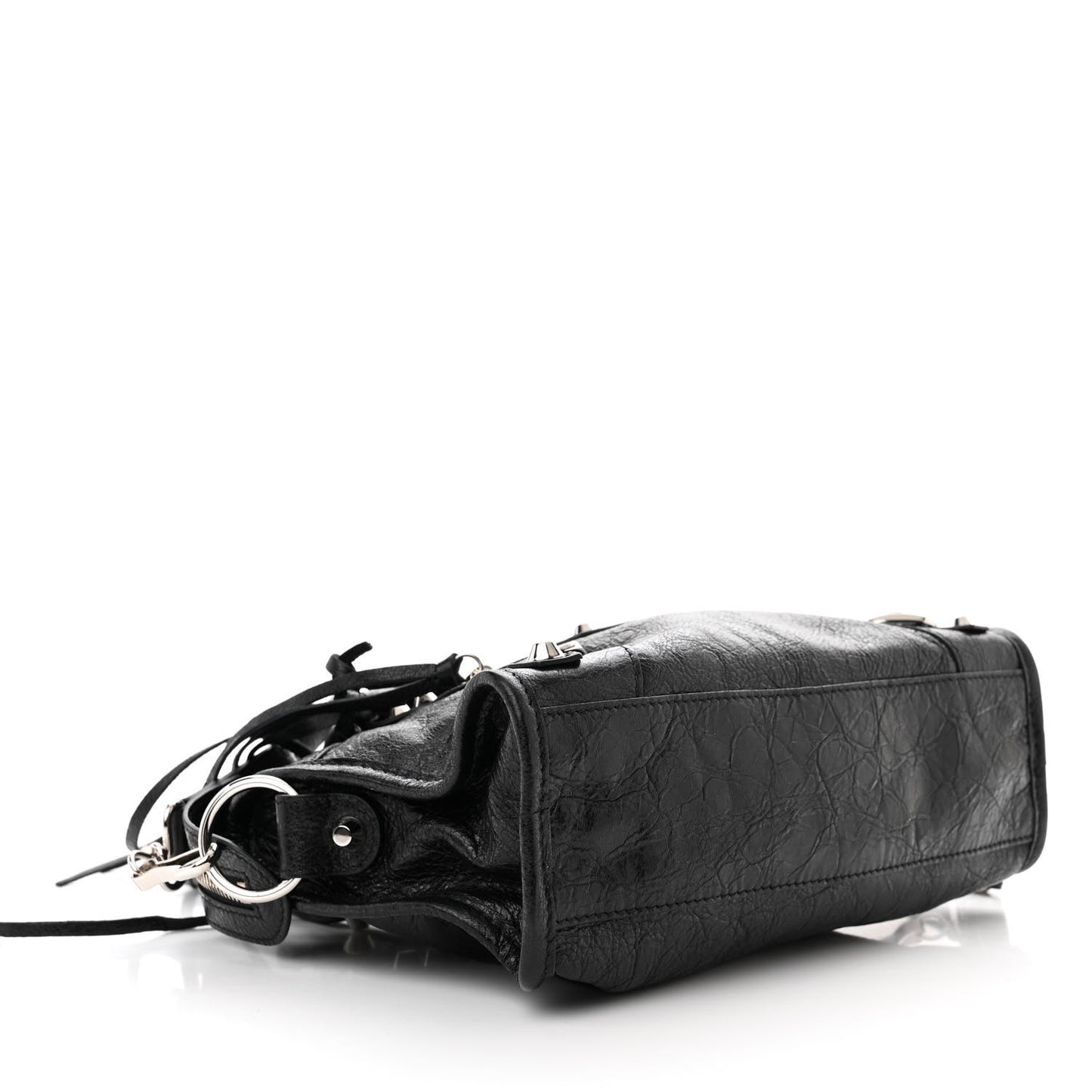 Agneau Classic Silver Hardware Mini City Black