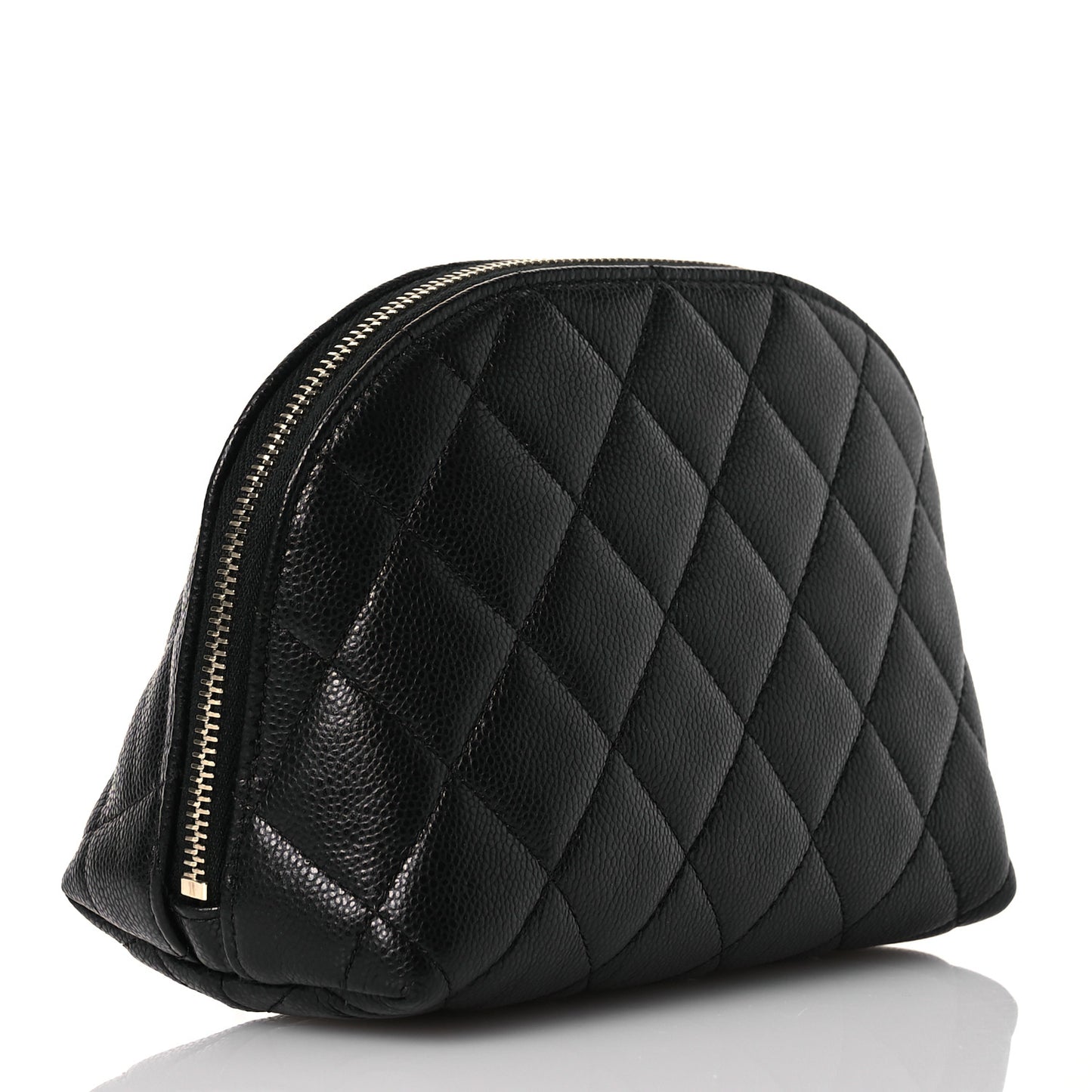 Caviar Quilted Small Cosmetic Case Black