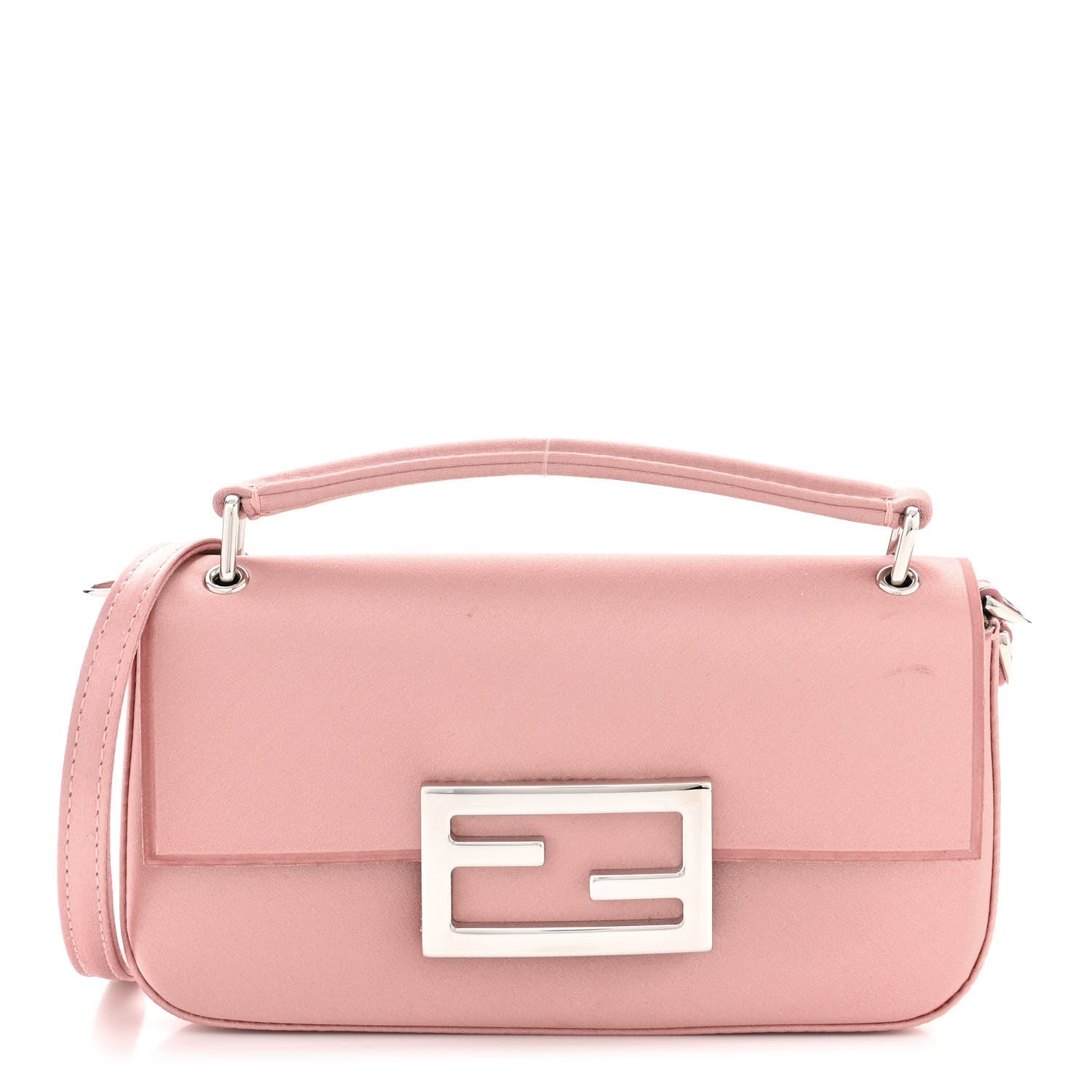 Fendi Silk Satin Phone Baguette Blush 1480540 – FASHIONPHILE