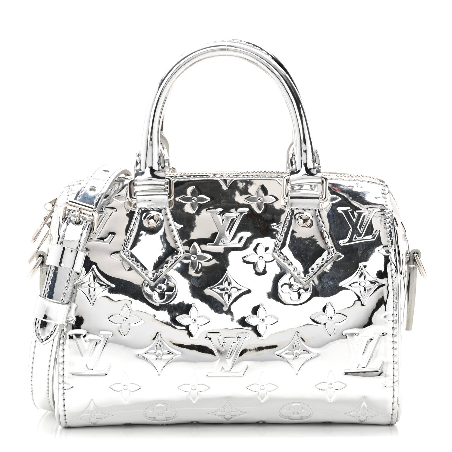Louis Vuitton Monogram Miroir Speedy Bandouliere 20 Silver 1808299