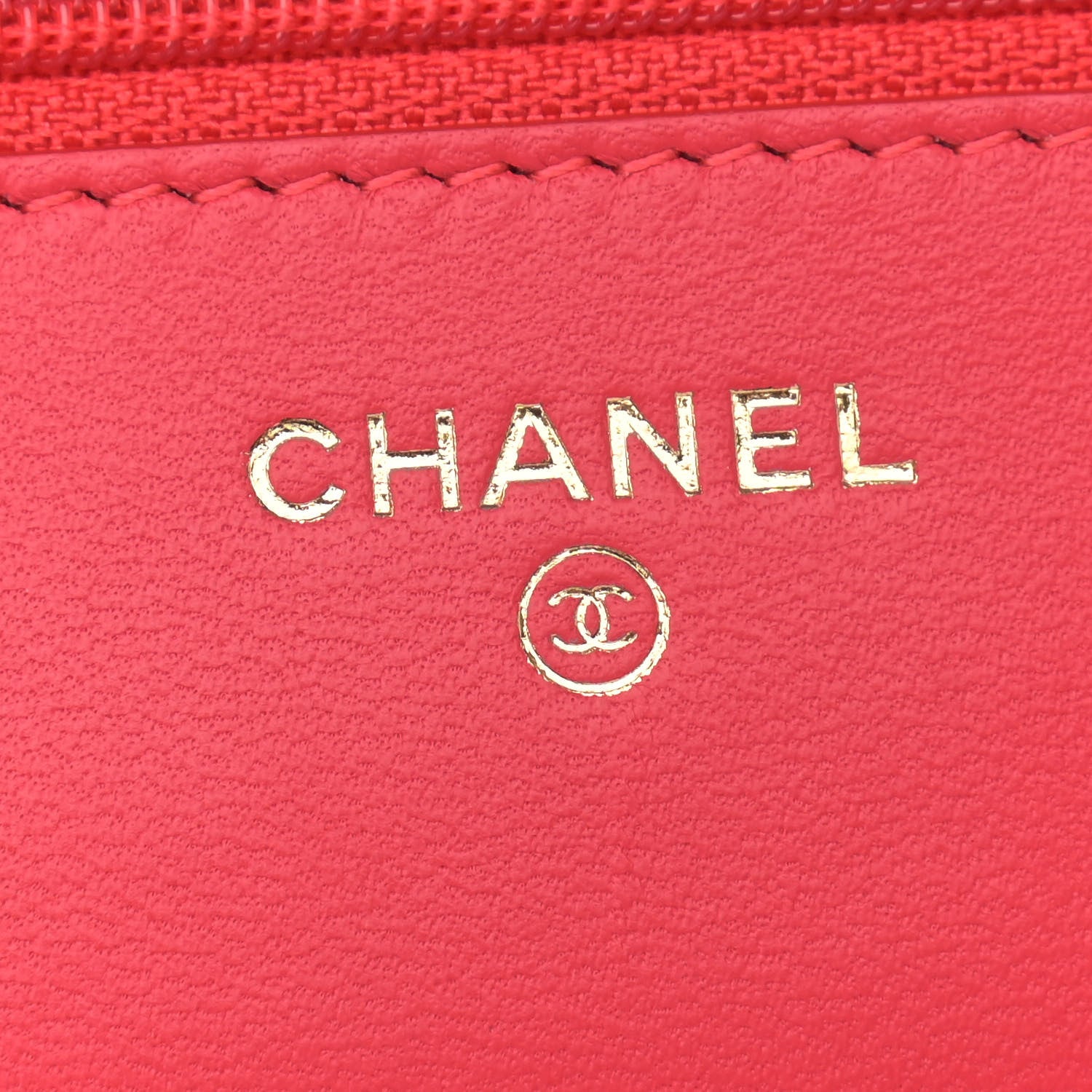 Chanel Lambskin Quilted CC Pearl Crush Wallet on Chain WOC Red 8 of 12
