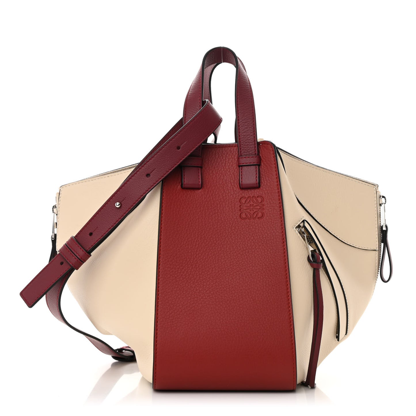 Calfskin Small Hammock Shoulder Bag Garnet Ivory