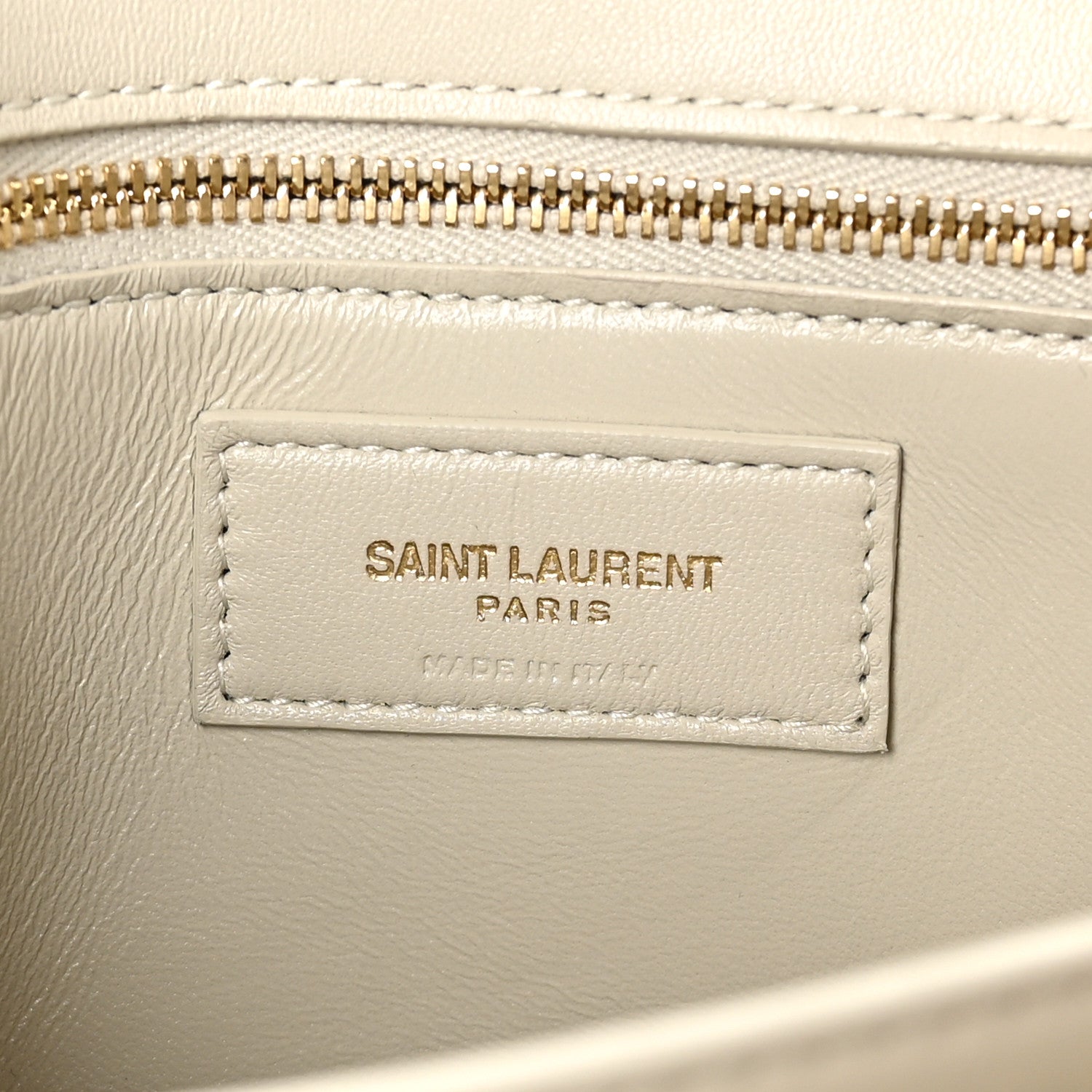 Saint Laurent Smooth Calfskin Le Maillon Satchel Crema Soft 6 of 12