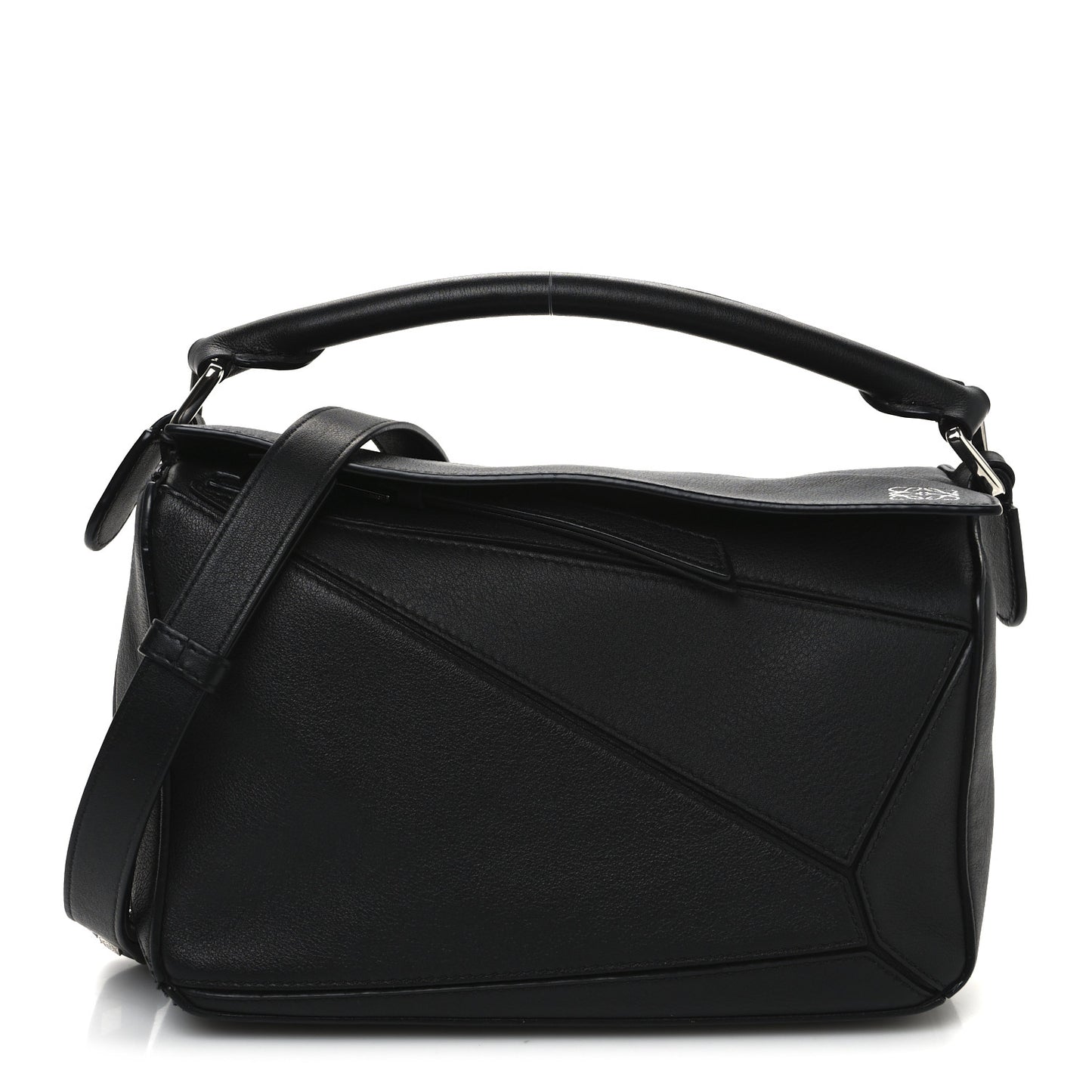 Calfskin Small Puzzle Bag Black