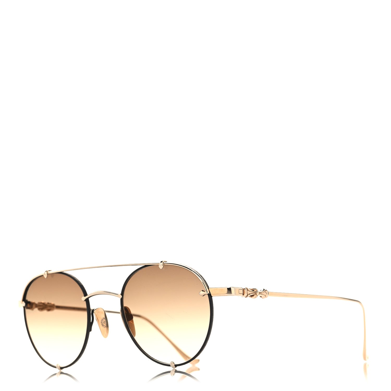 Chrome Hearts Metal Oralgami Sunglasses Black Gold 1640664 