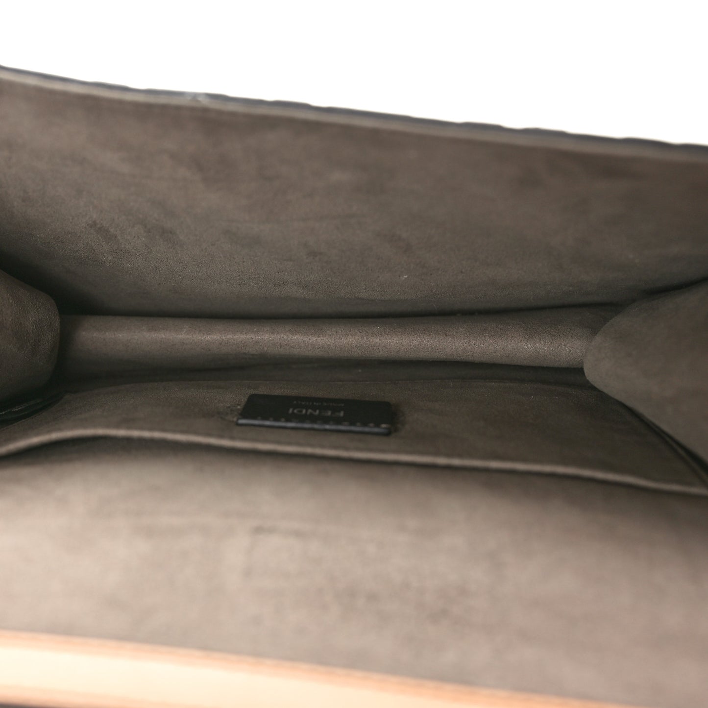 Vitello Century F is Fendi Whipstitch Threads FF Embossed Kan I Shoulder Bag Tobacco Orzo