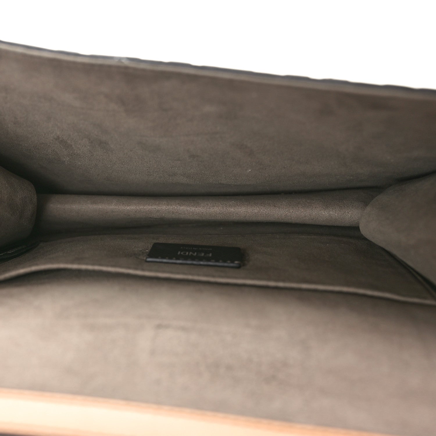 Fendi Vitello Century F is Fendi Whipstitch Threads FF Embossed Kan I Shoulder Bag Tobacco Orzo 5 of 10