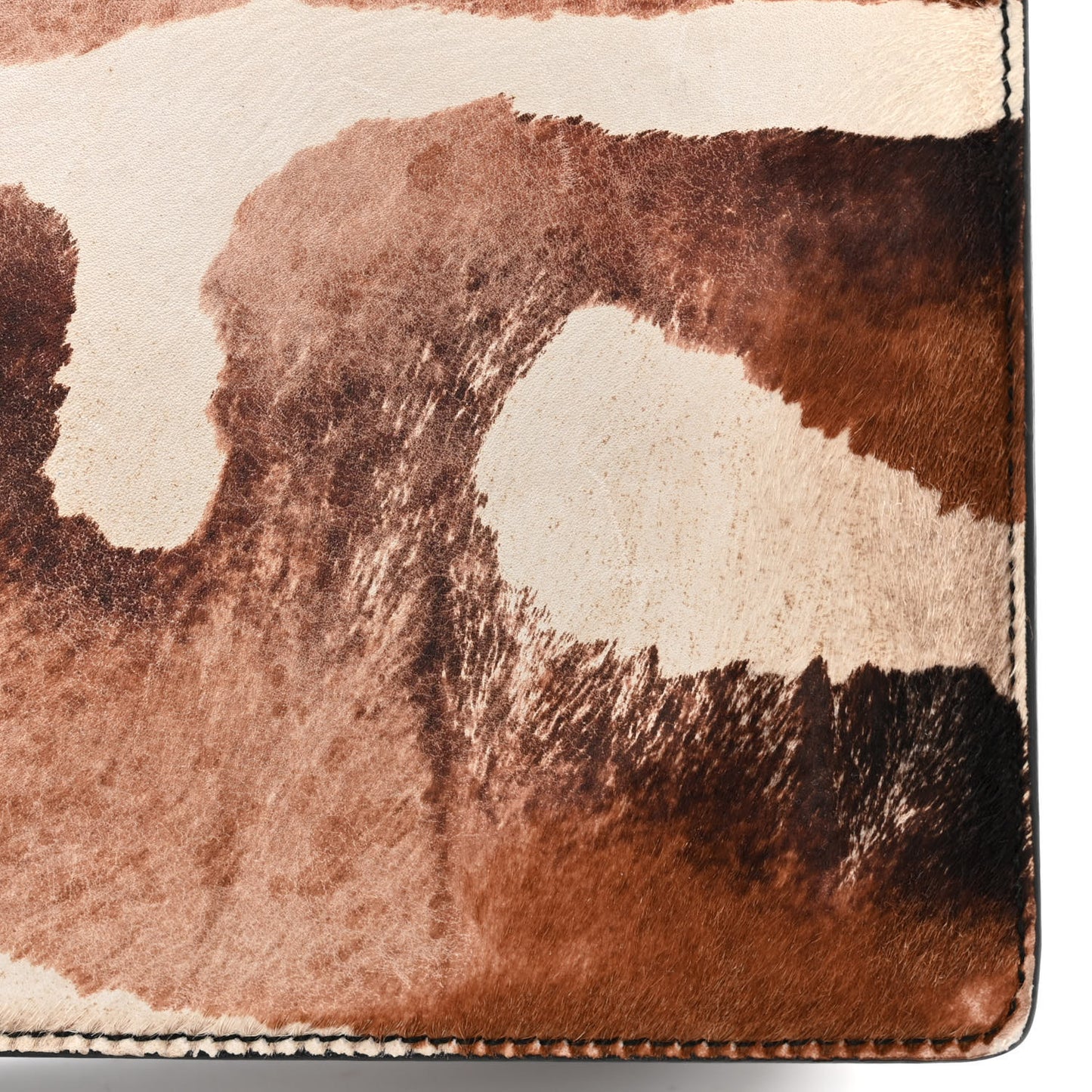 SALVATORE FERRAGAMO Calfskin Pony Hair Medium Aileen Bag Brown