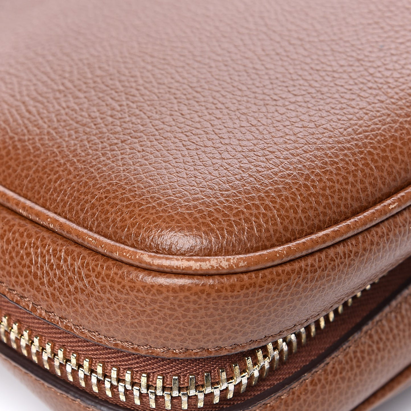 Pebbled Calfskin Mini Jennifer Crossbody Bag Caramel